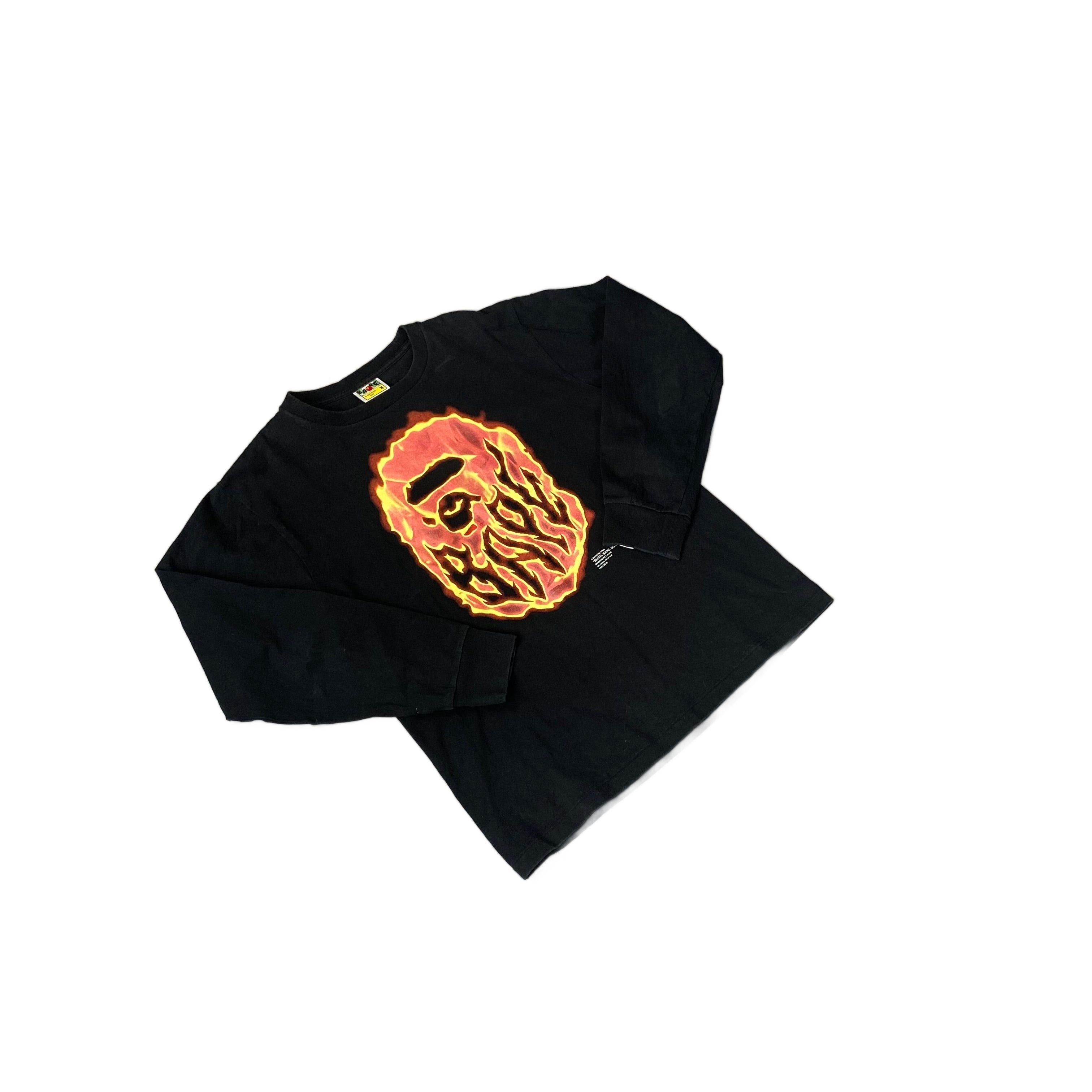 Black A Bathing Ape (BAPE) Long Sleeve Tee - M