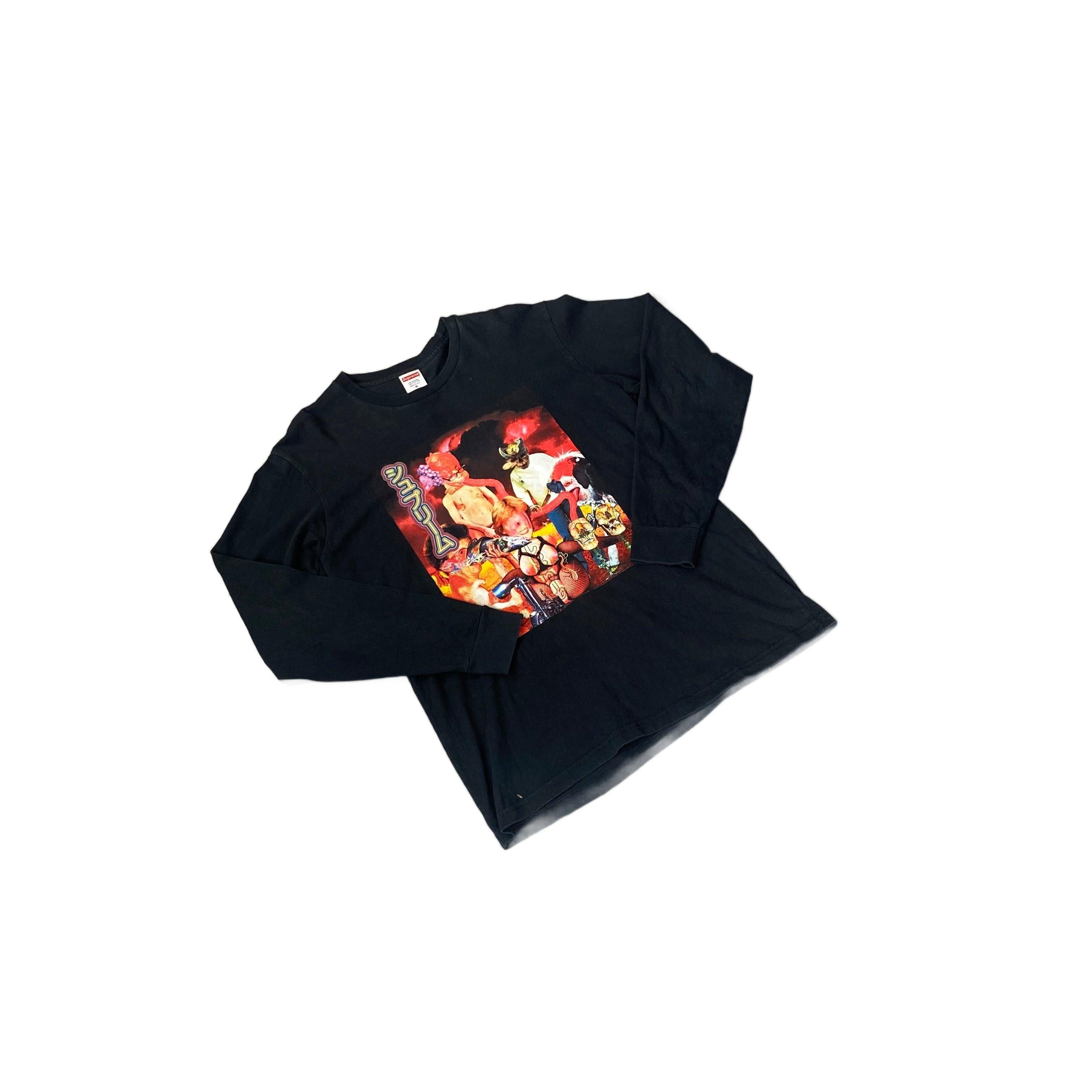 Black Supreme Long Sleeve Tee - M