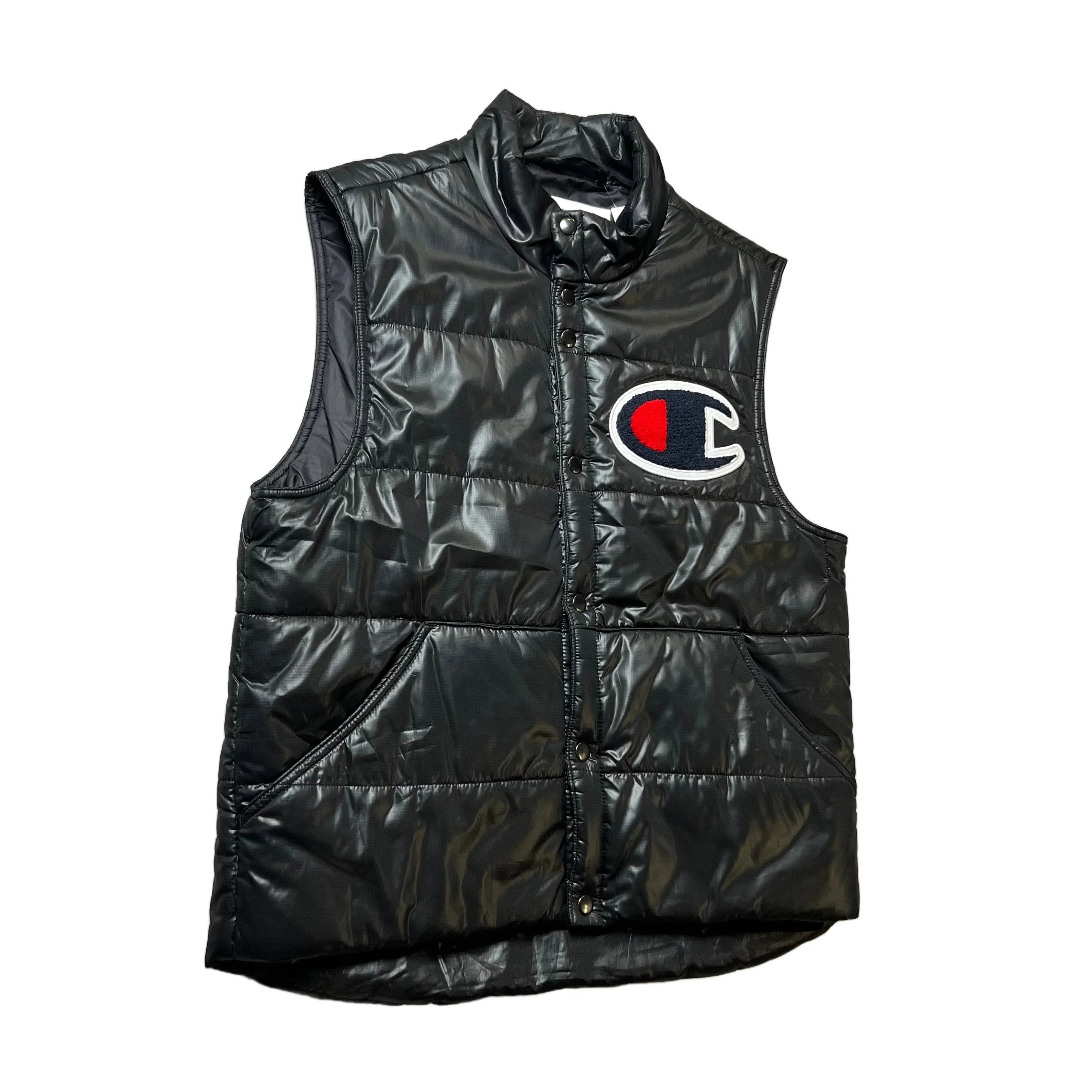 Black Supreme x Champion Puffer Gilet - L