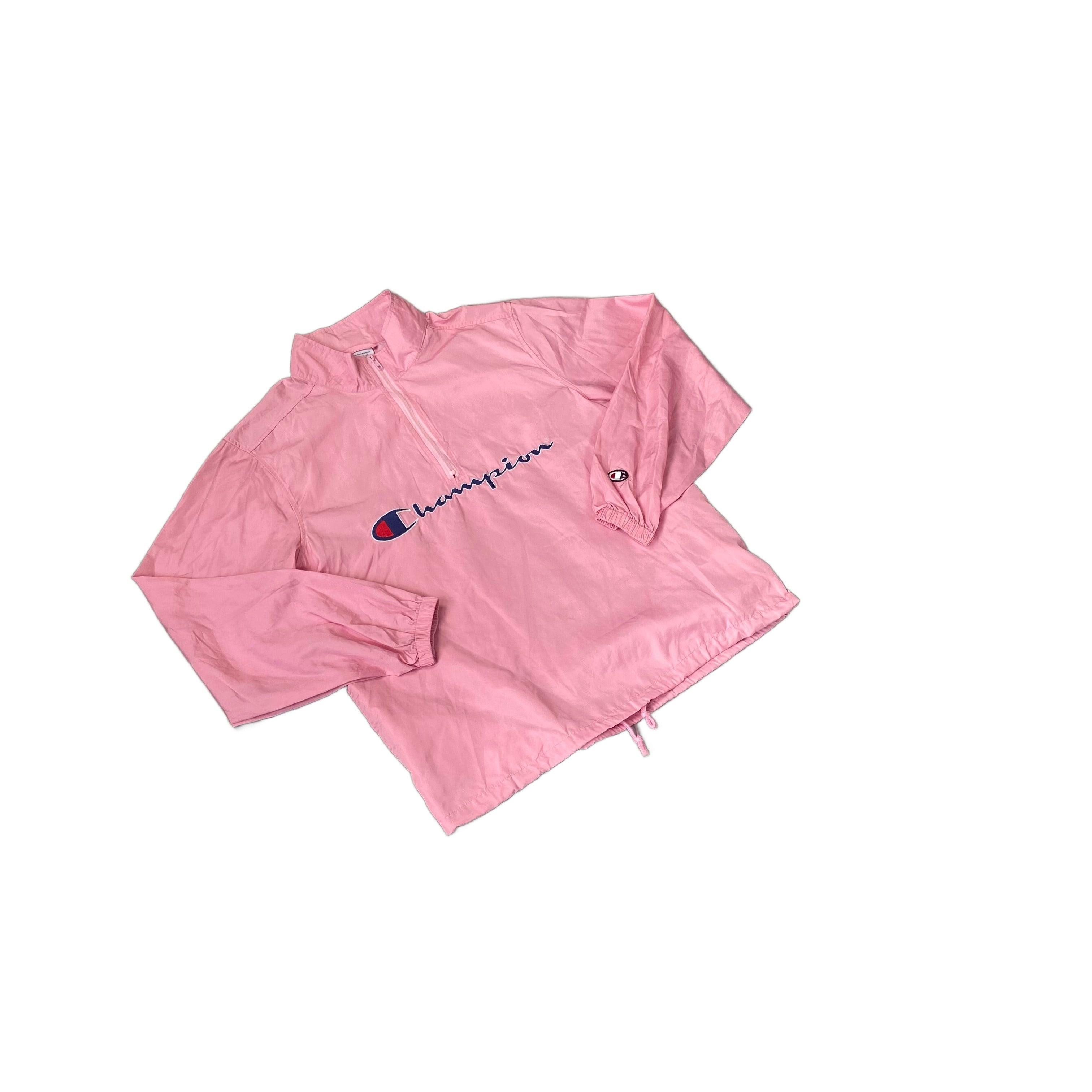 Pink Supreme x Champion 1/4 Zip Jacket - S