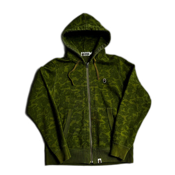 Green A Bathing Ape (BAPE) Zip Up Hoodie - L