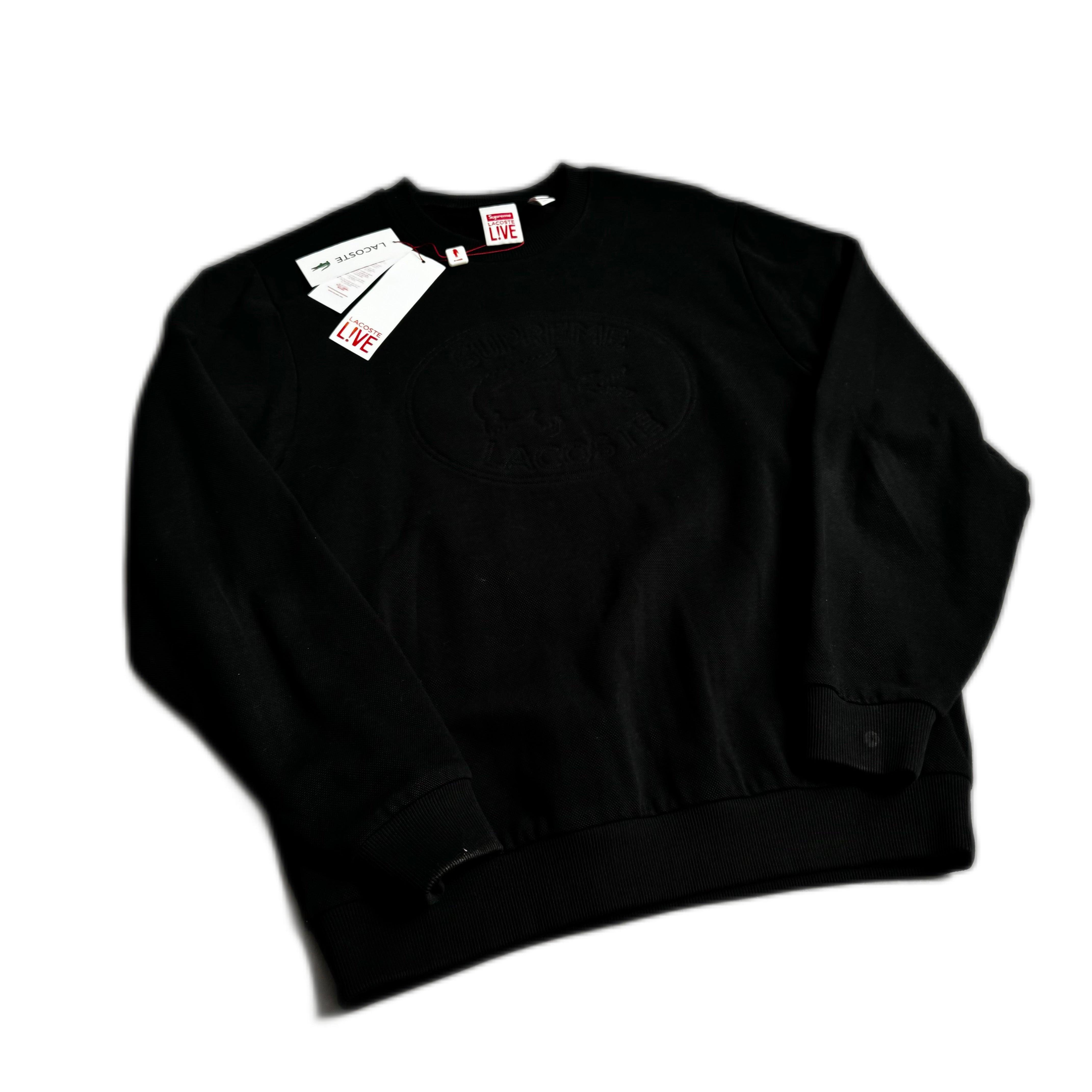 BNWT Black Supreme x Lacoste Sweatshirt - L