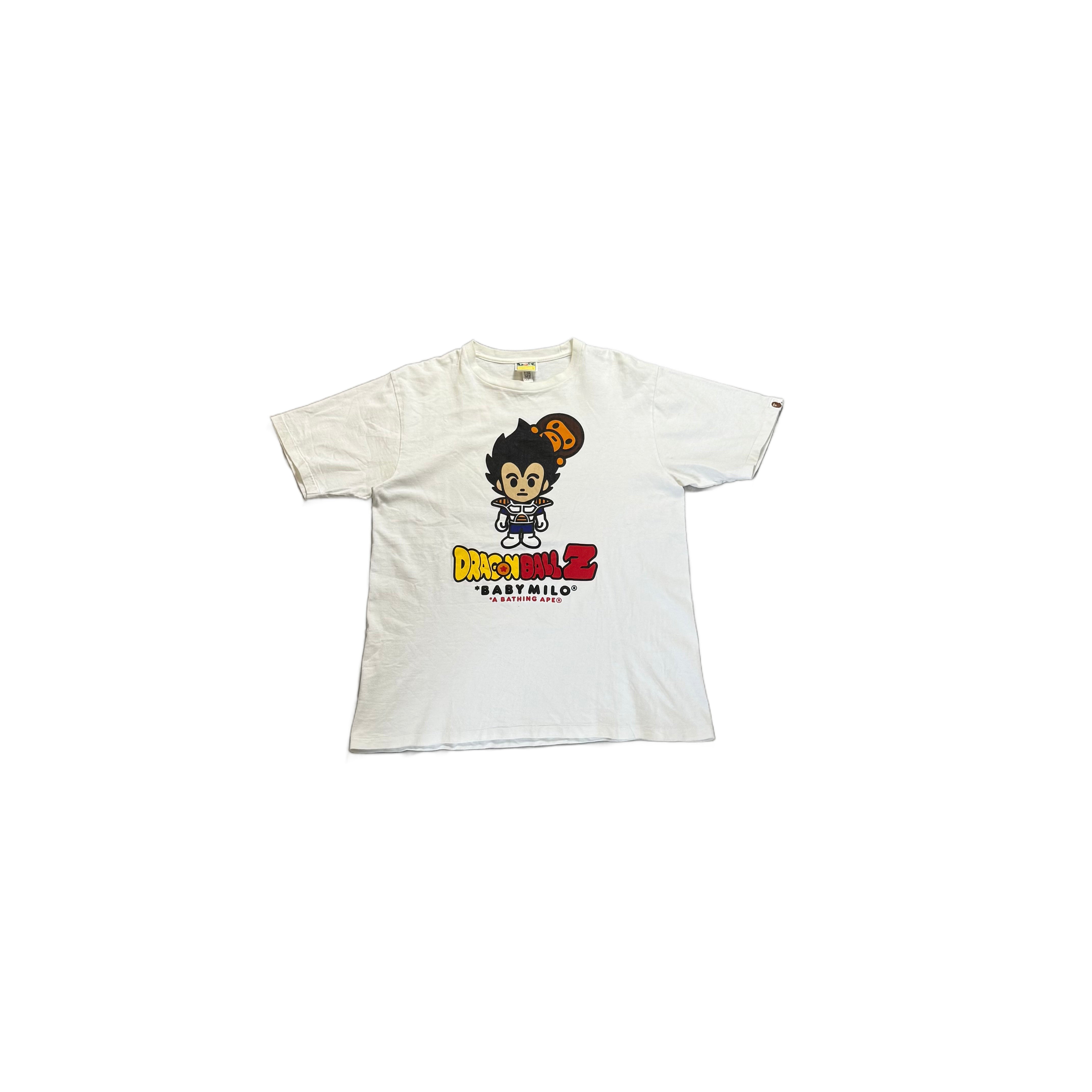 White A bathing Ape (BAPE) x Dragonball Z Tee - L