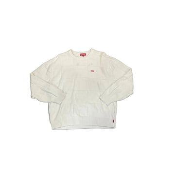 White Supreme Knitted Sweatshirt -  L