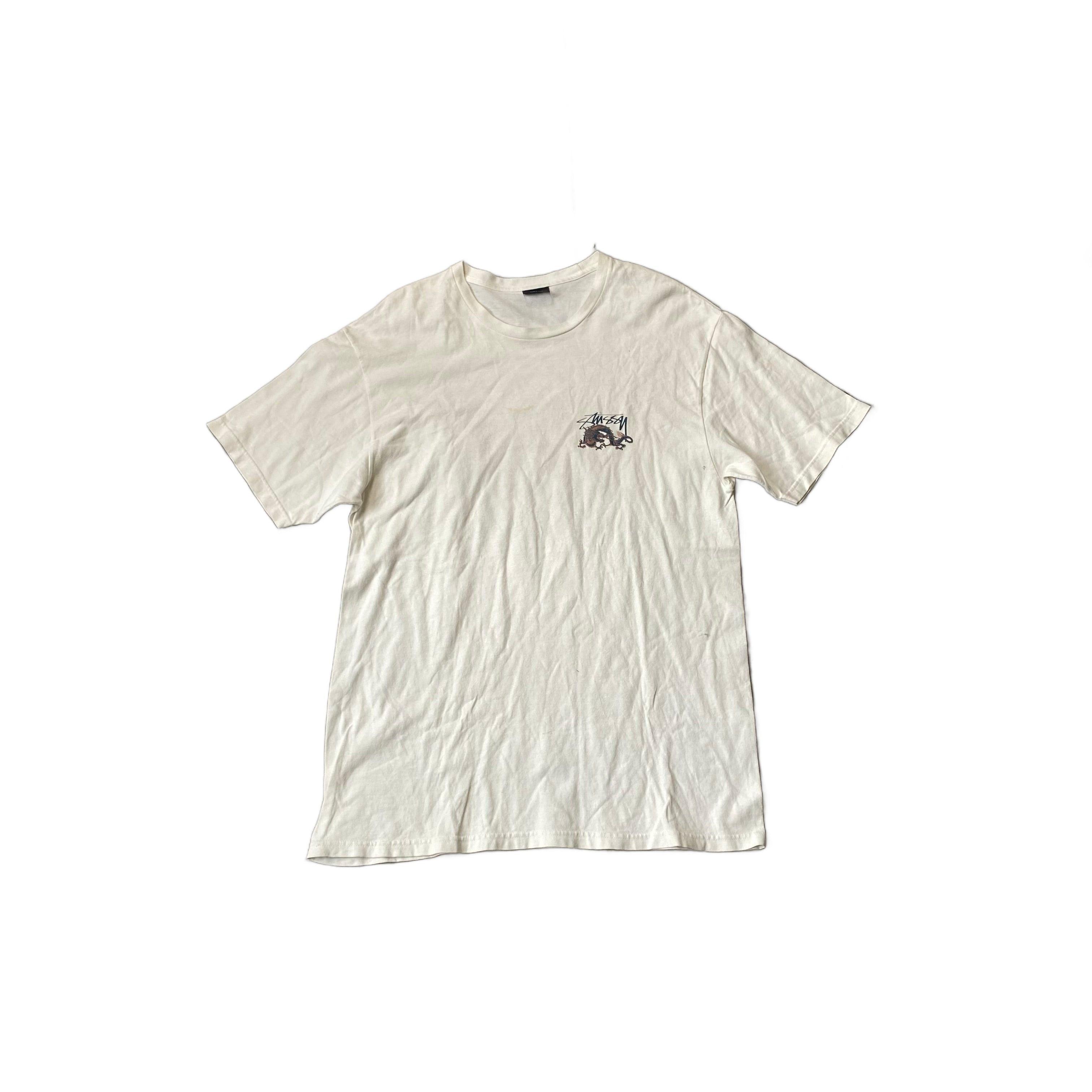 White Stussy Tee - L