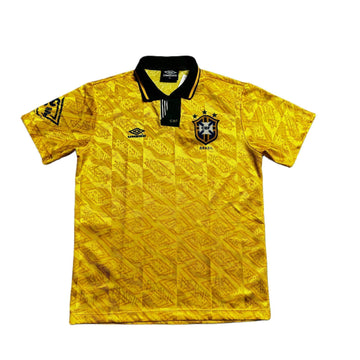 1991 - 93 Brazil Home Shirt - M