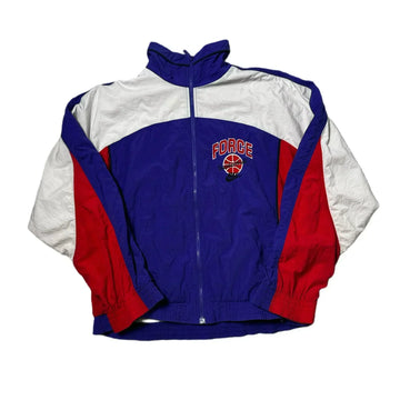 Vintage Blue, White + Red Nike Force Jacket - L