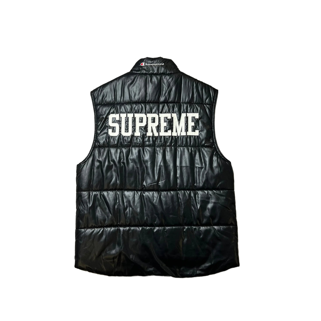 Black Supreme x Champion Puffer Gilet - L