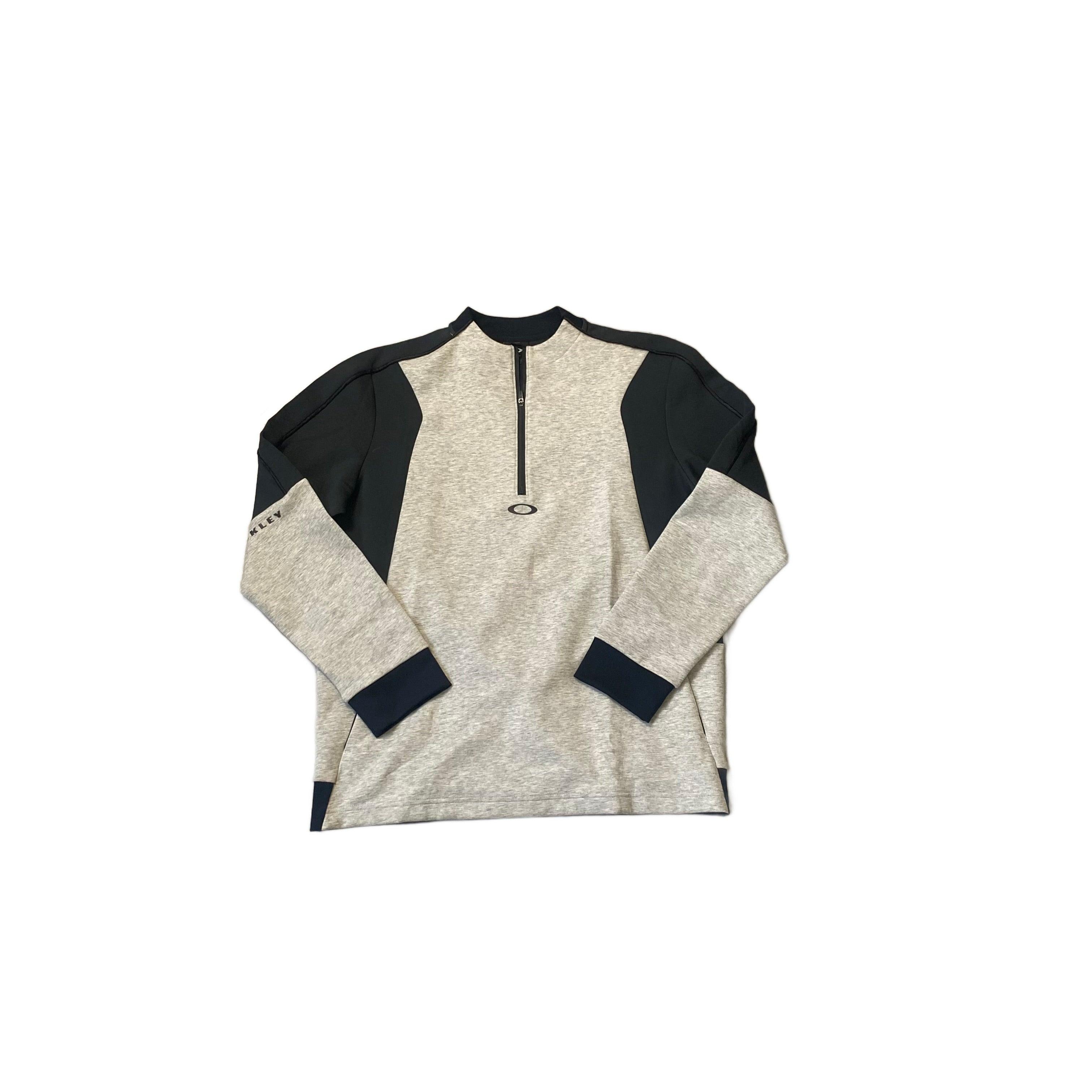 Grey + Black Oakley 1/4 Zip Sweatshirt - M
