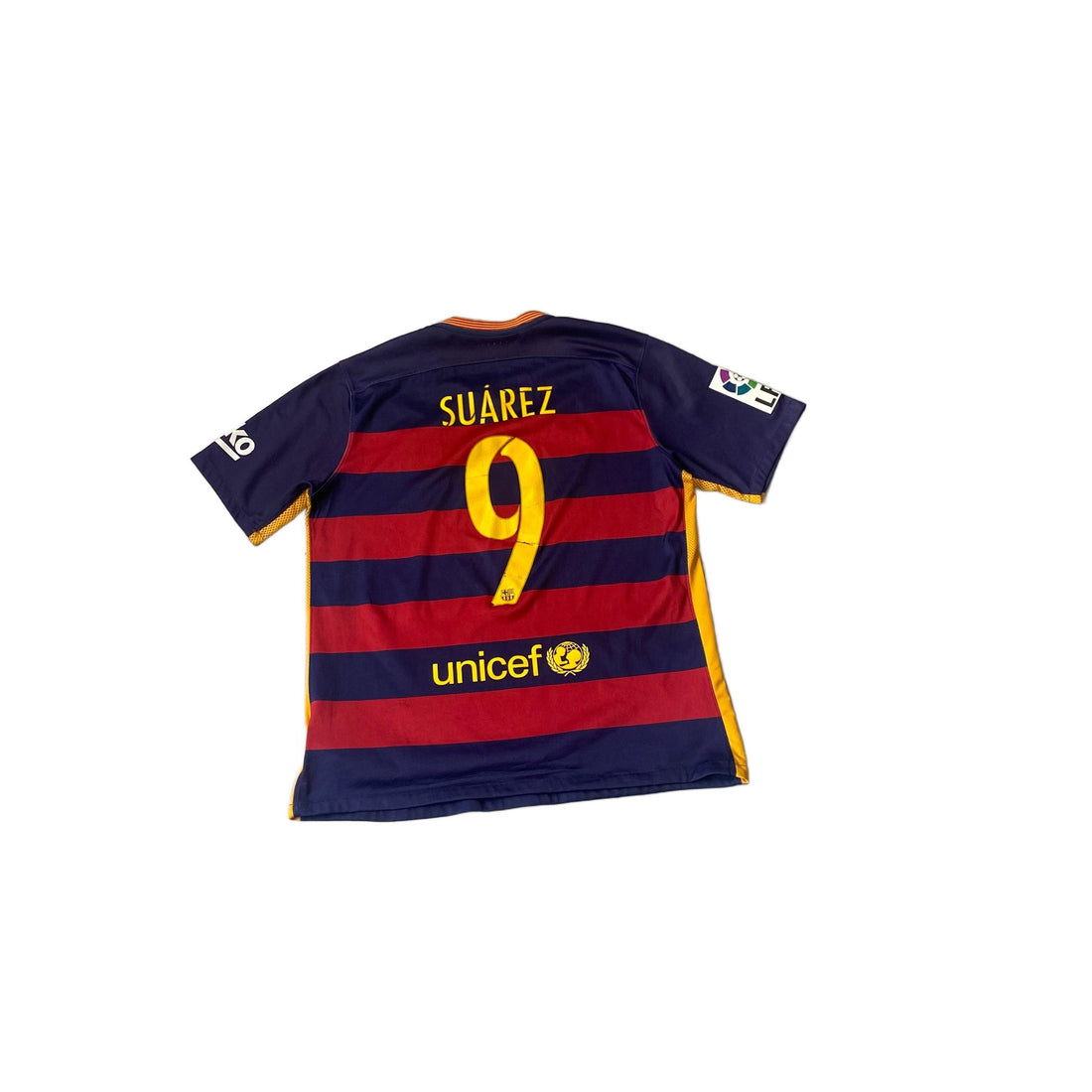 2015 - 16 Barcelona Home ‘Suarez’ Shirt - L