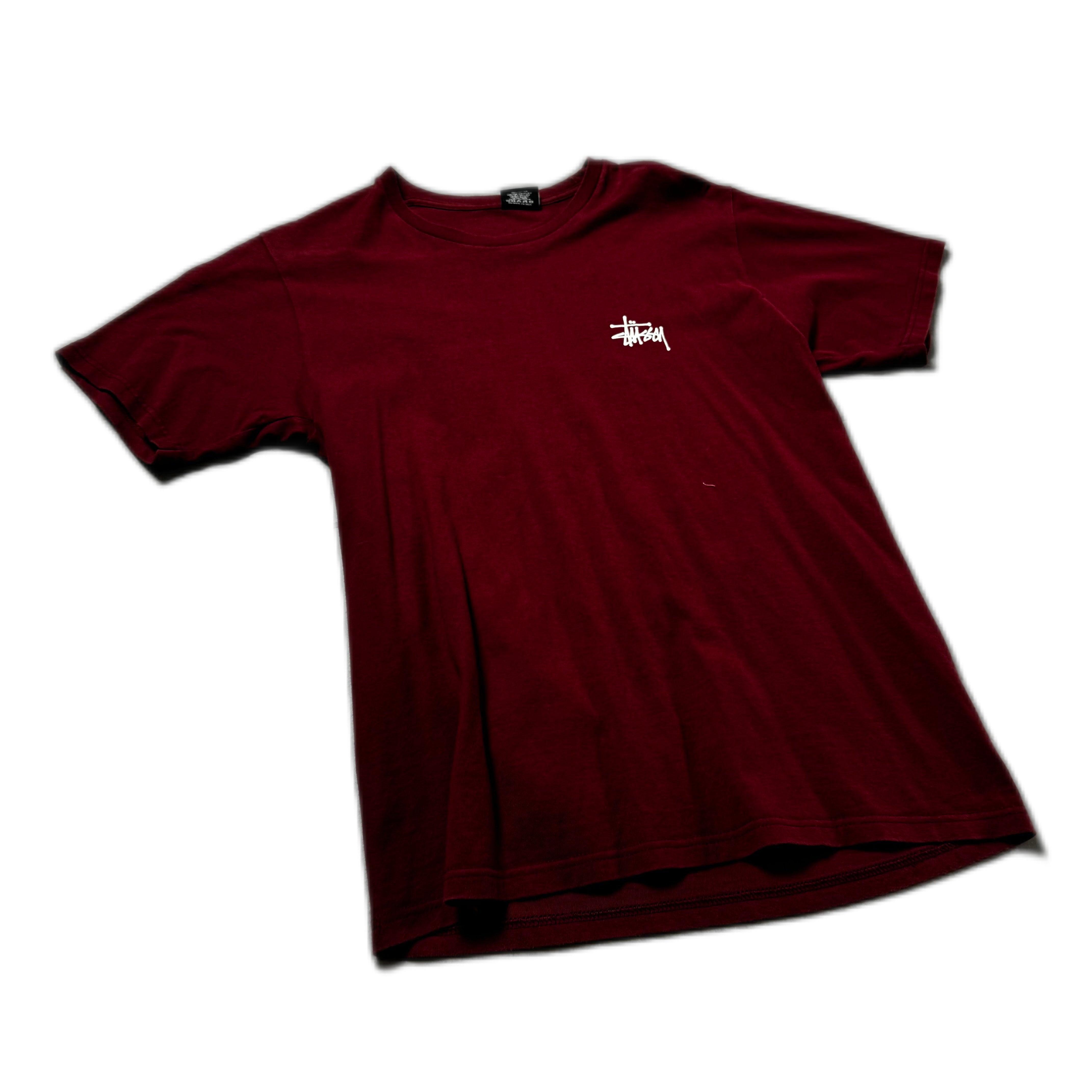 Burgundy Stussy Tee - M