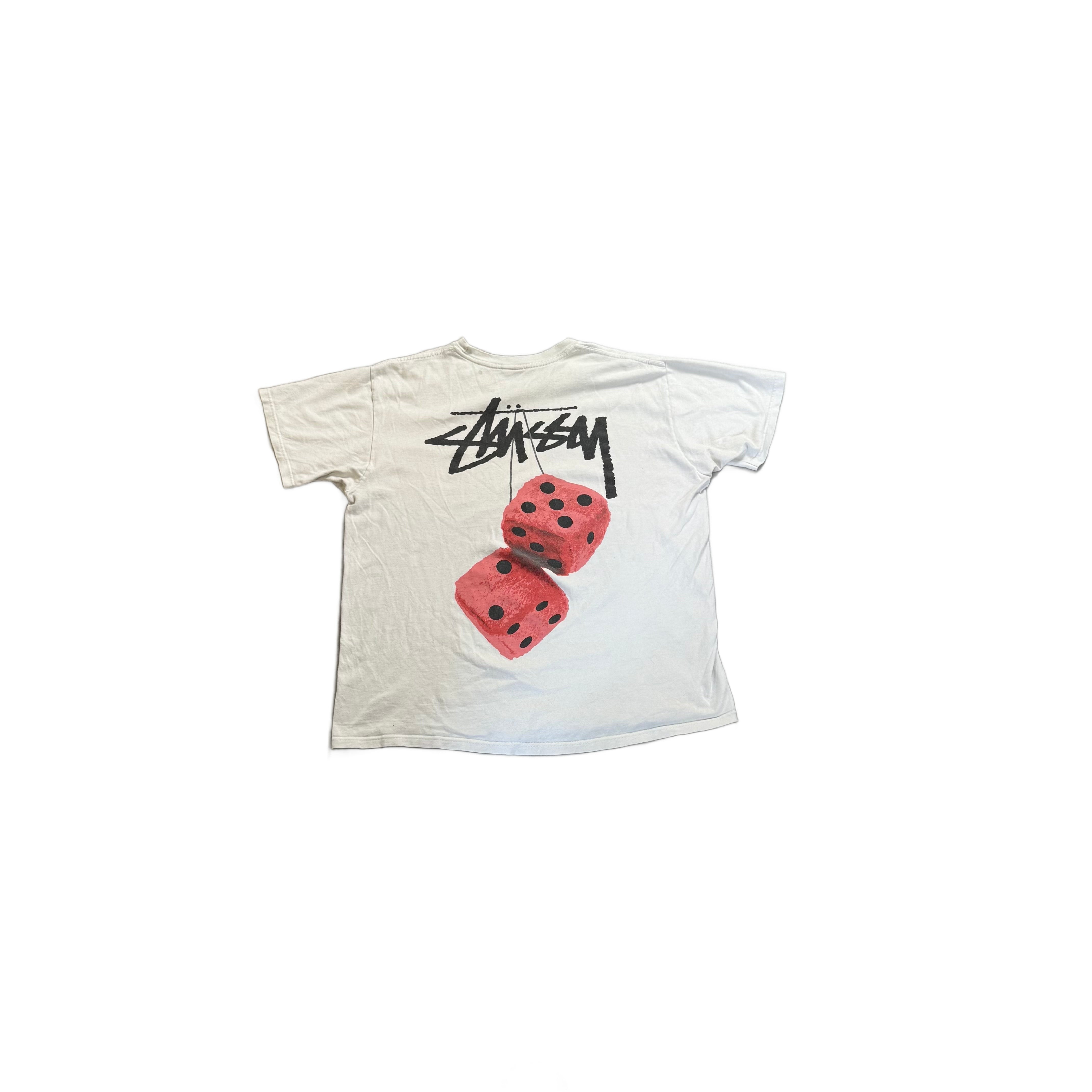 White Stussy Tee - L