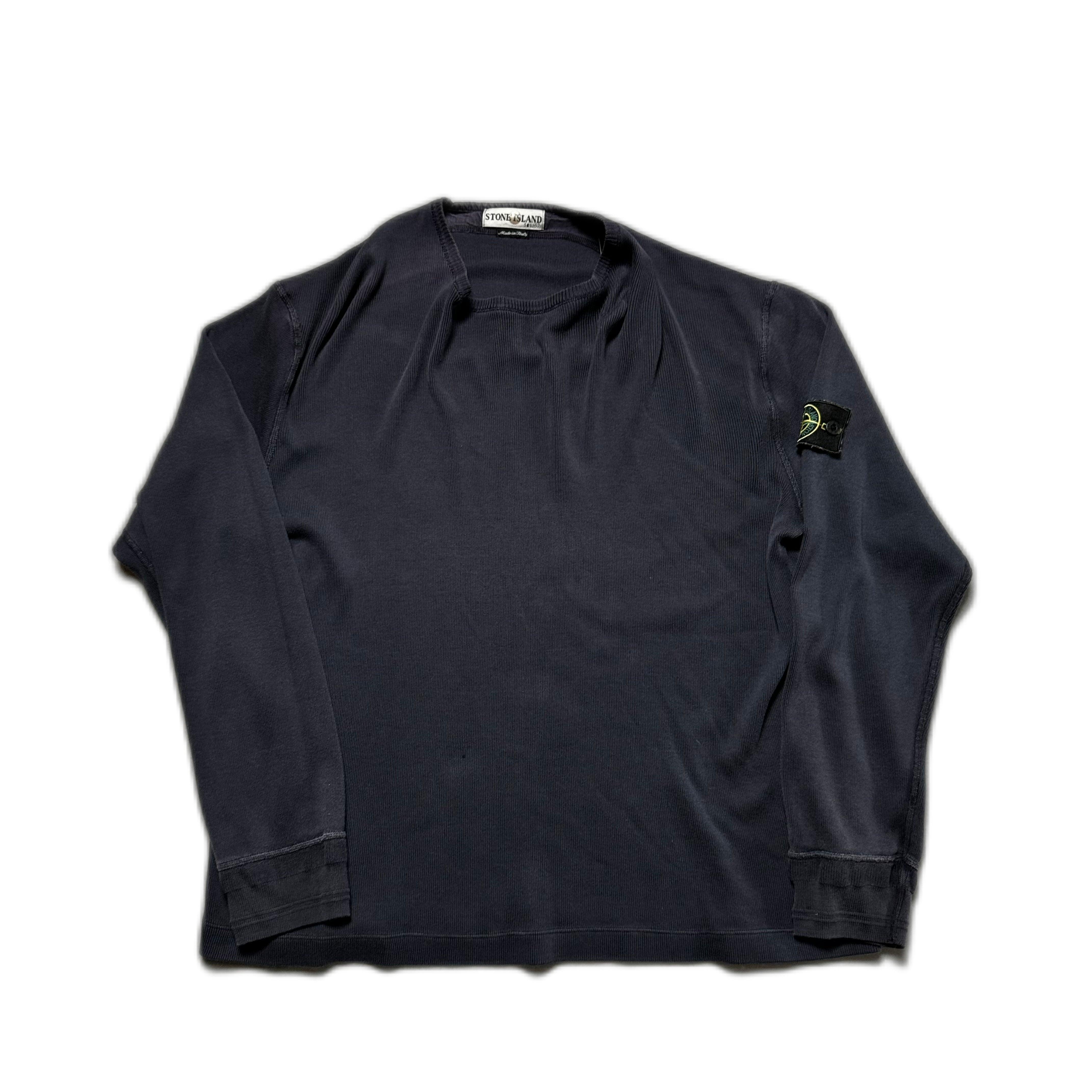 Navy Blue Stone Island Knitted Sweatshirt - XL