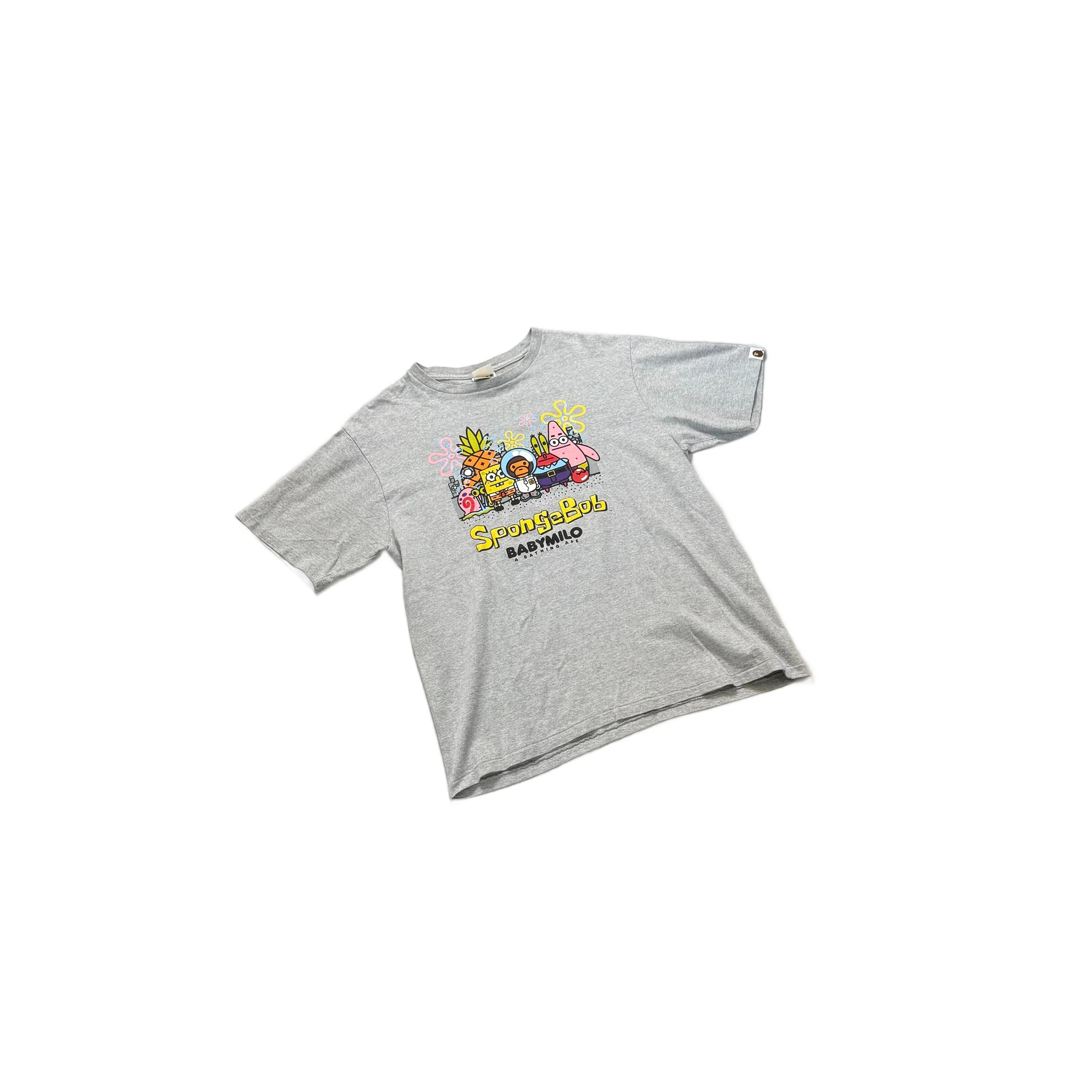 Grey A Bathing Ape (BAPE) x Spongebob Tee - XL