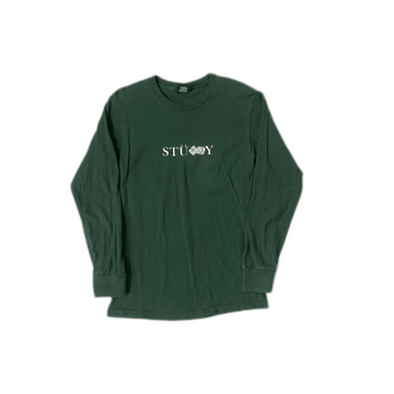 Green Stussy Long Sleeve Tee - S