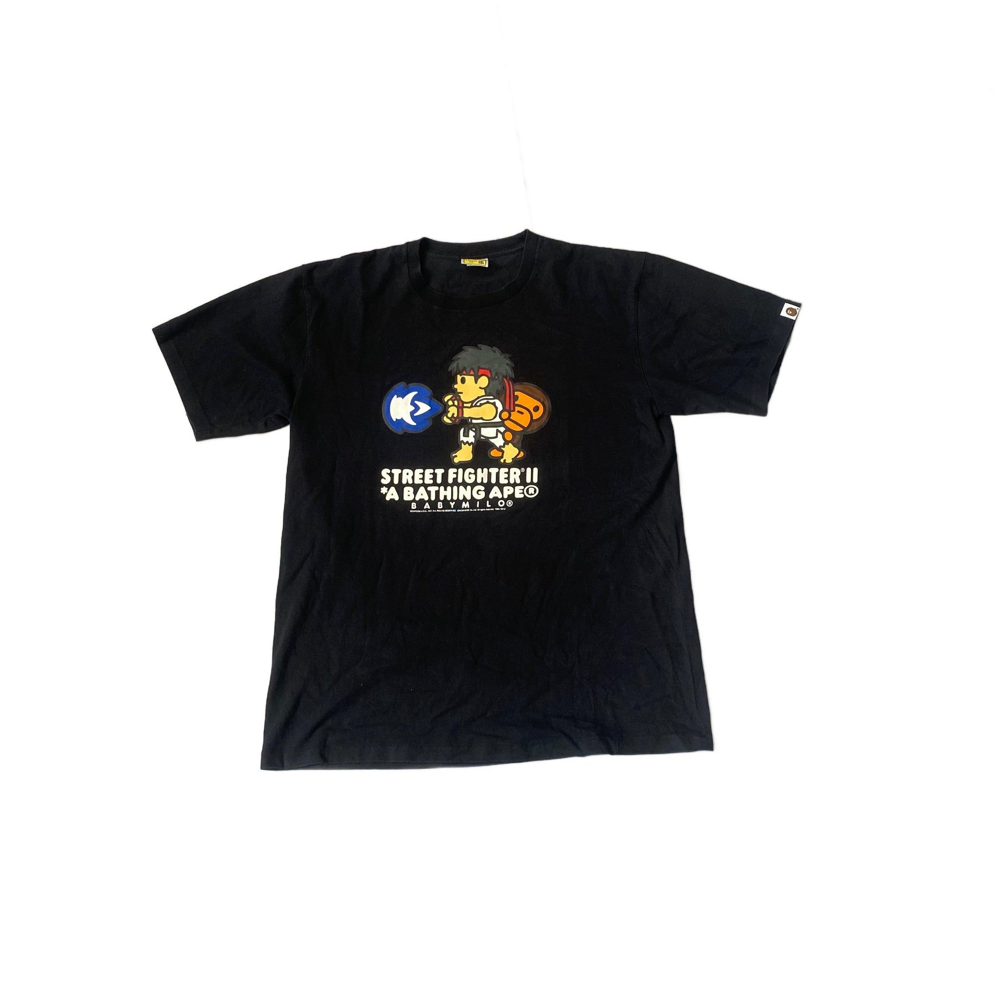 Black A Bathing Ape (BAPE) x Street Fighter Tee - XXL