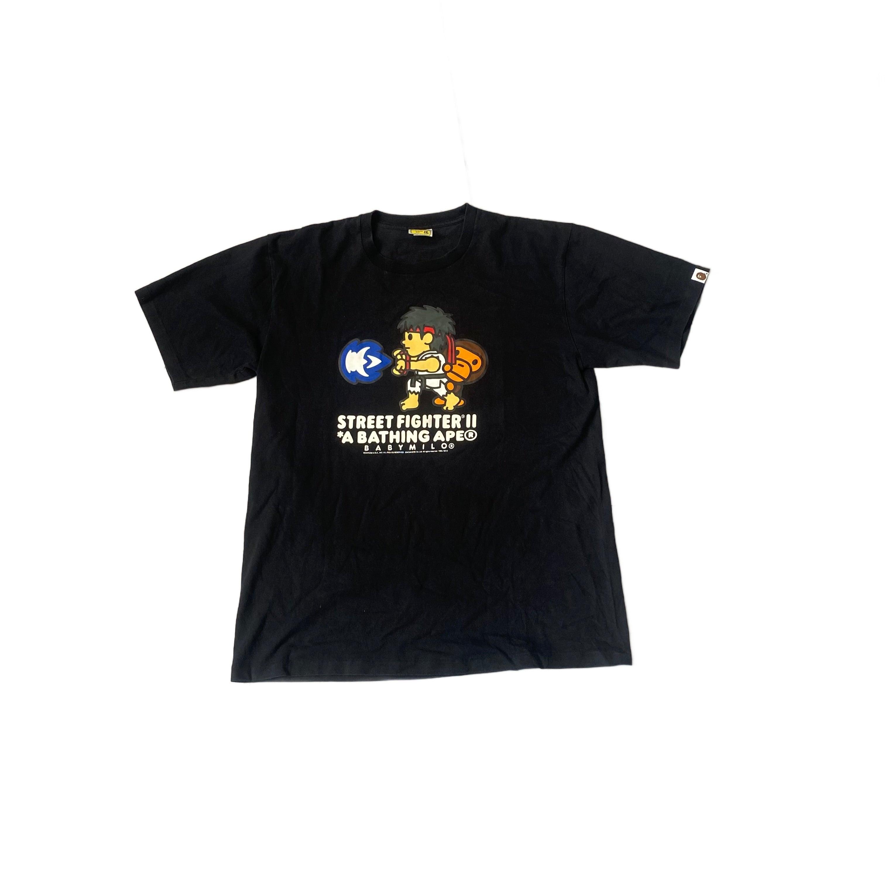 Black A Bathing Ape (BAPE) x Street Fighter Tee - XXL