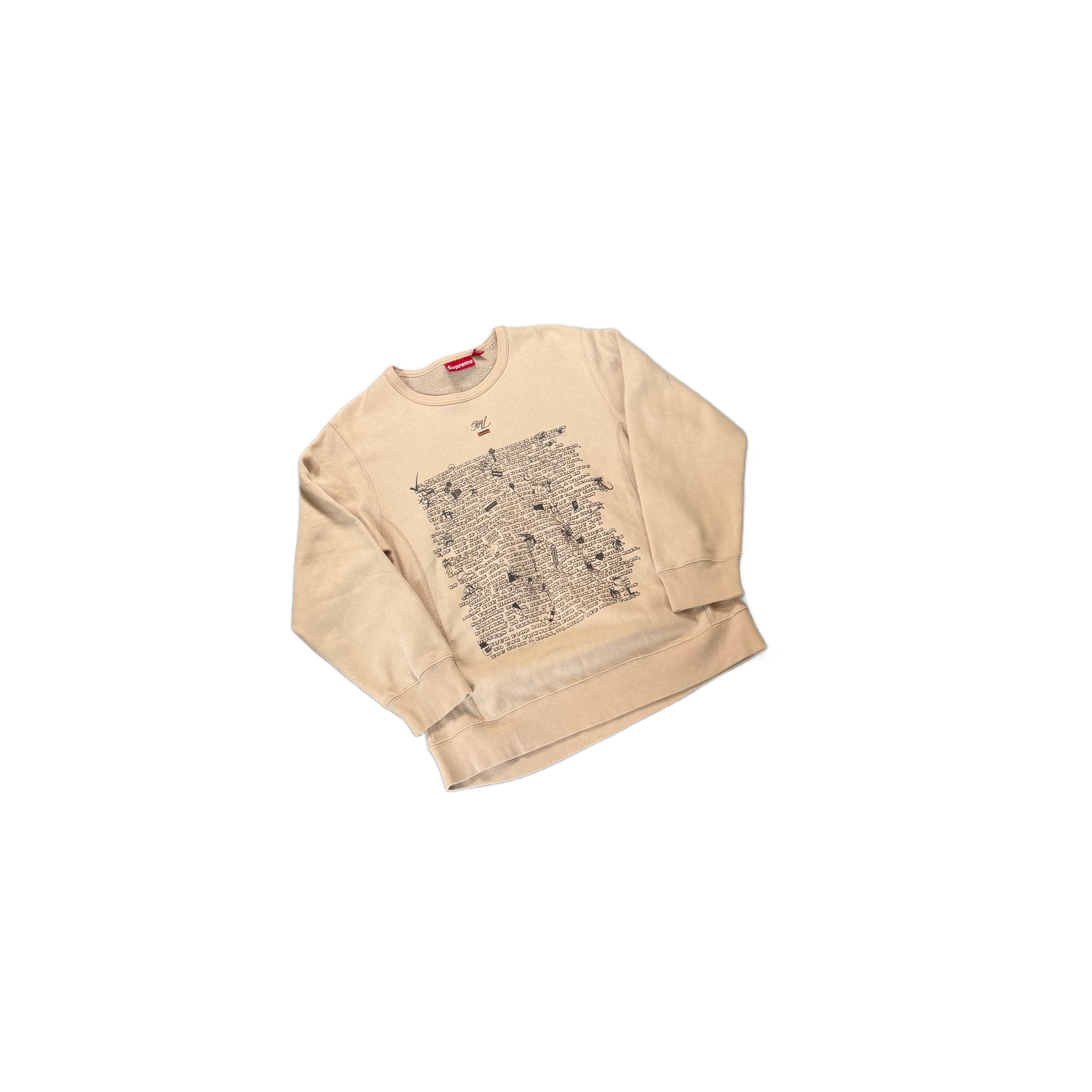 Cream Supreme Sweatshirt - L