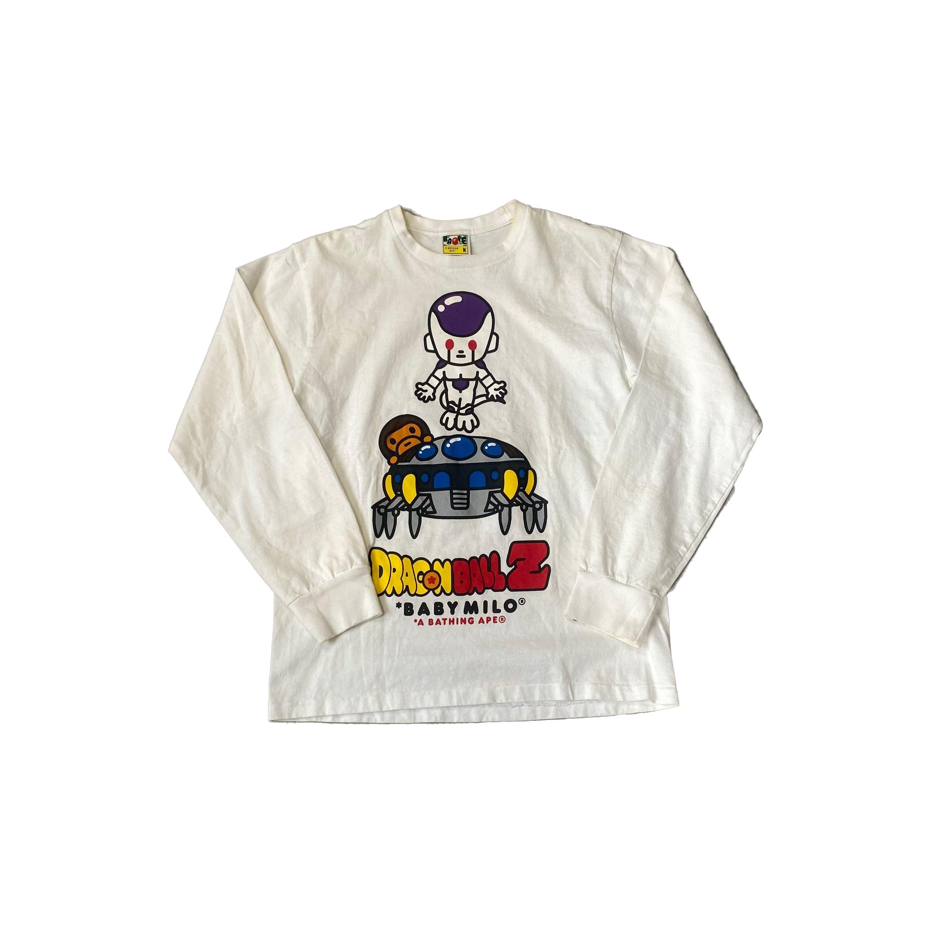 White A Bathing Ape (BAPE) x Dragonball Z Long Sleeve Tee - M