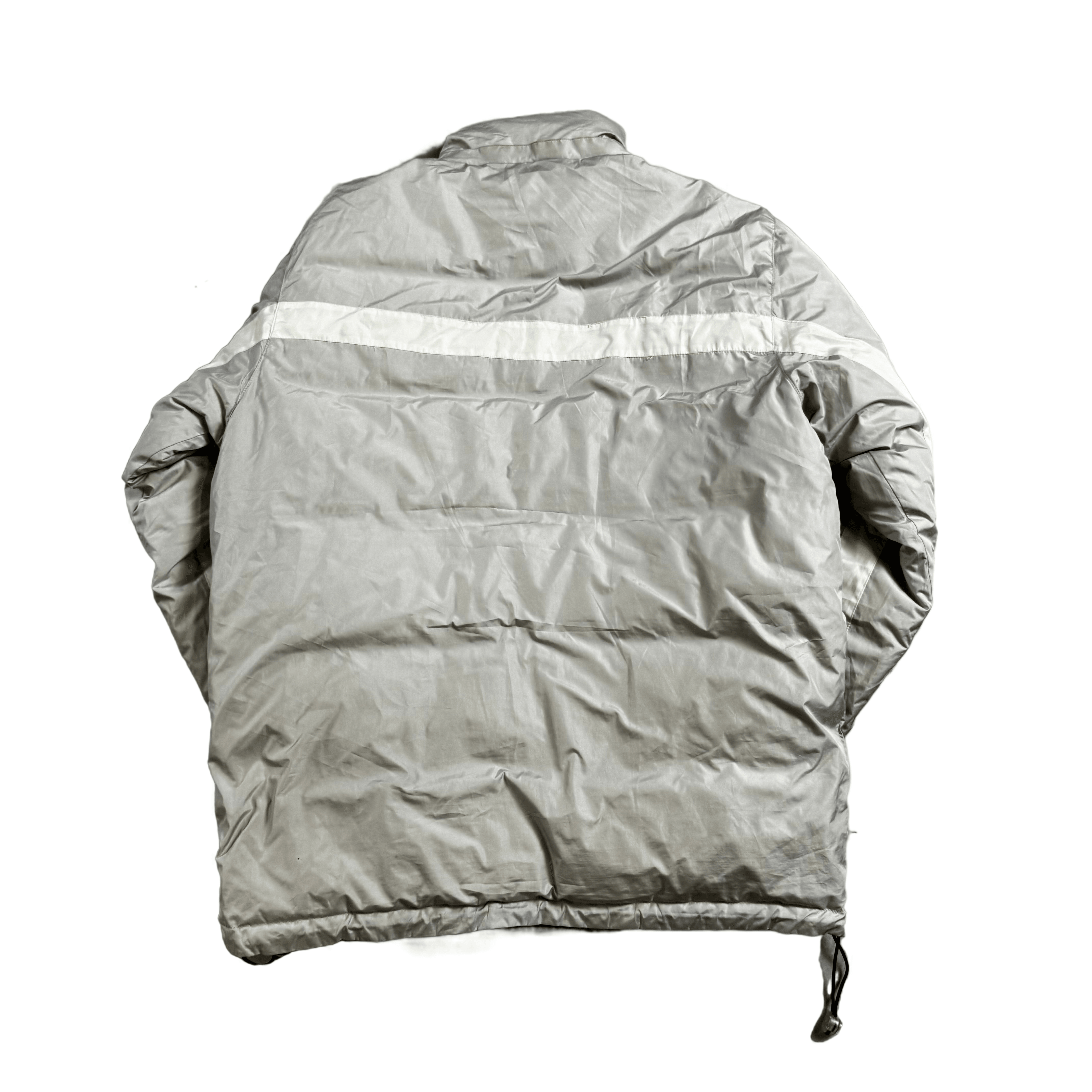 Vintage Grey + Black Balenciaga Puffer Coat - L