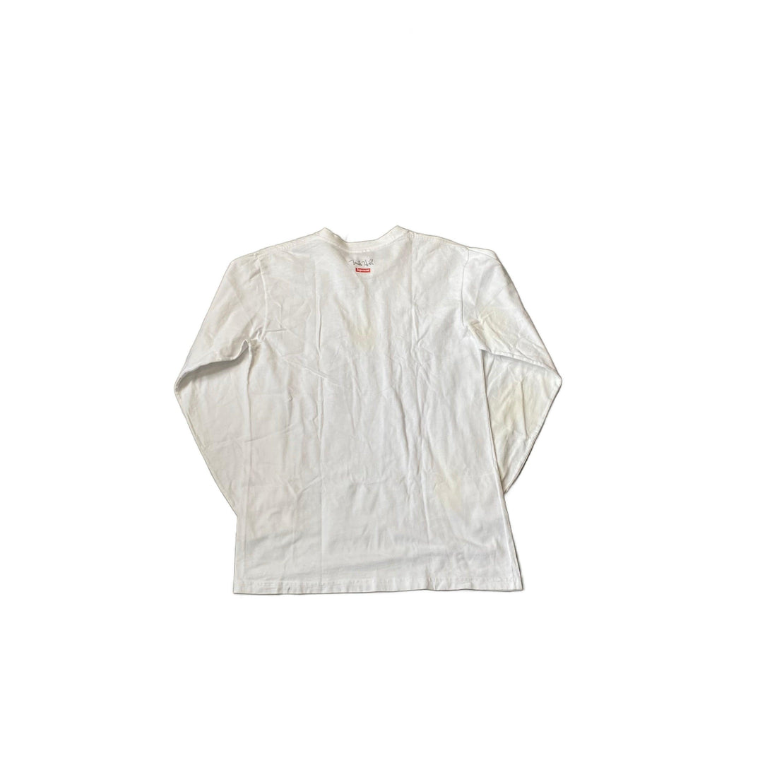 White Supreme Long Sleeve Tee - M