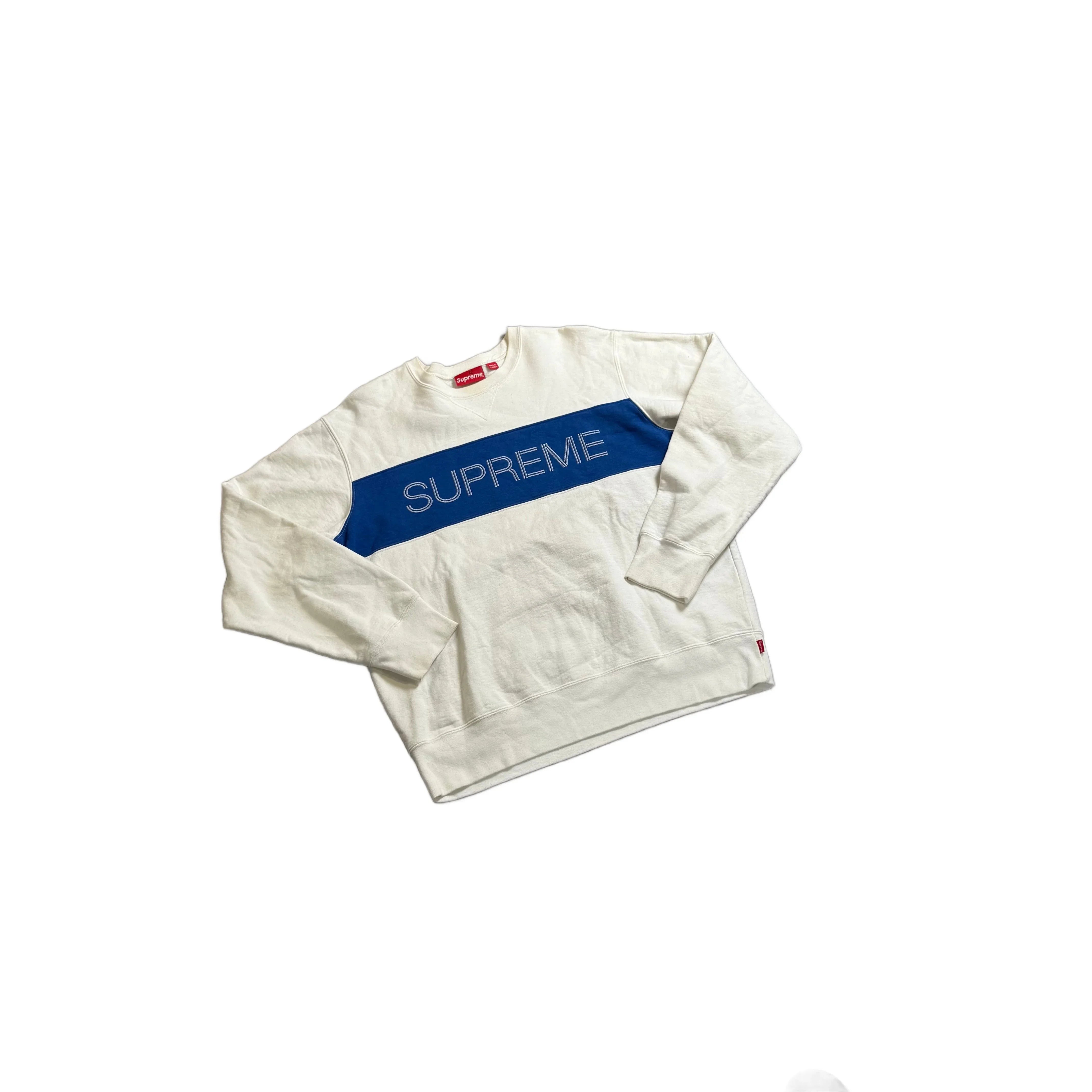 White Supreme Sweatshirt - L