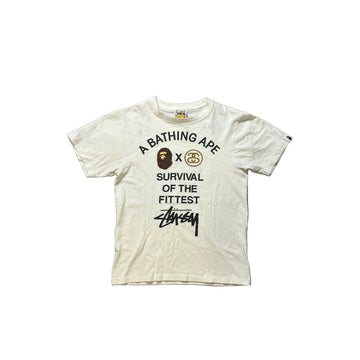 White A Bathing Ape (BAPE) x Stussy Tee - S