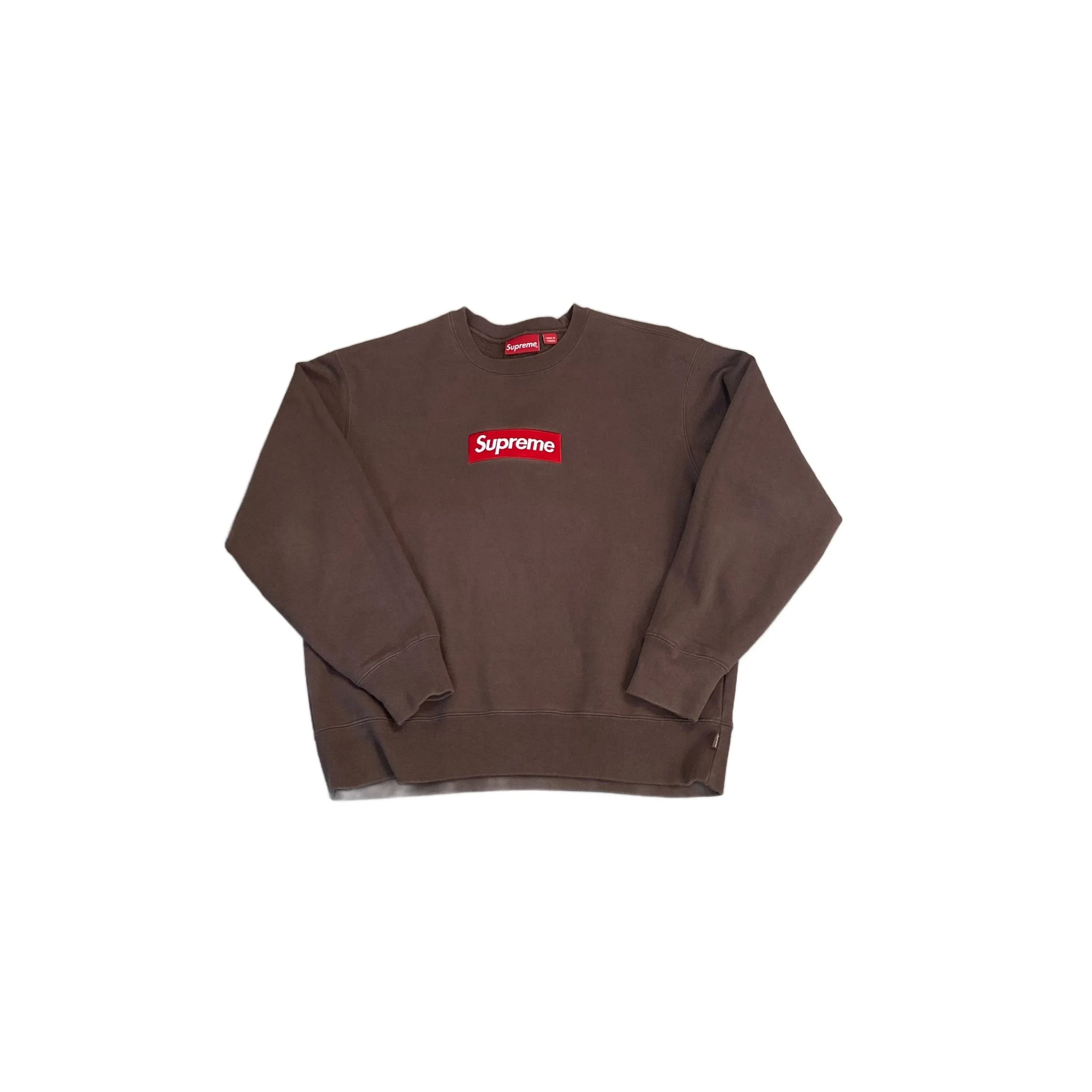 Brown Supreme Box Logo Sweatshirt - S