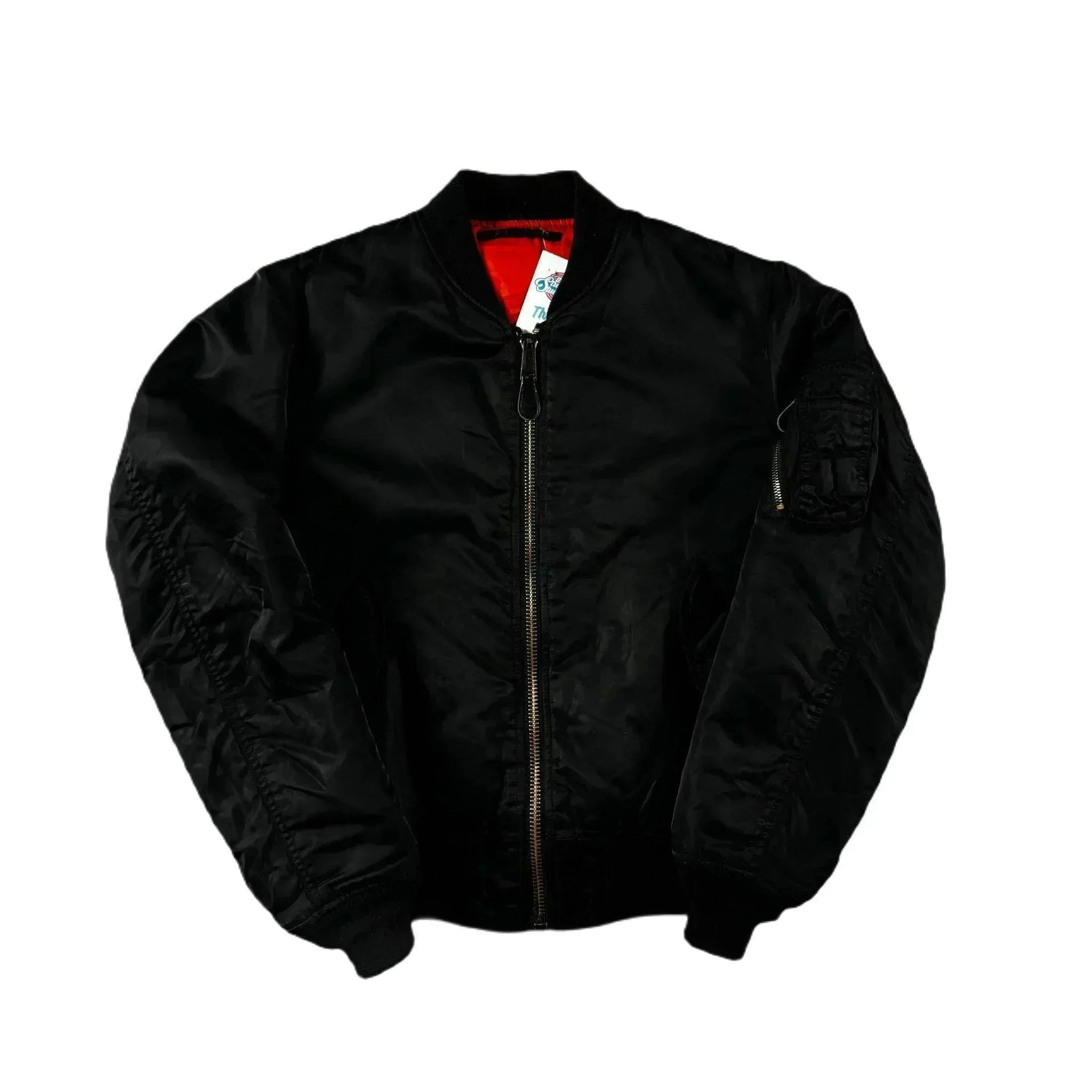 Black Avirex Bomber Jacket - M