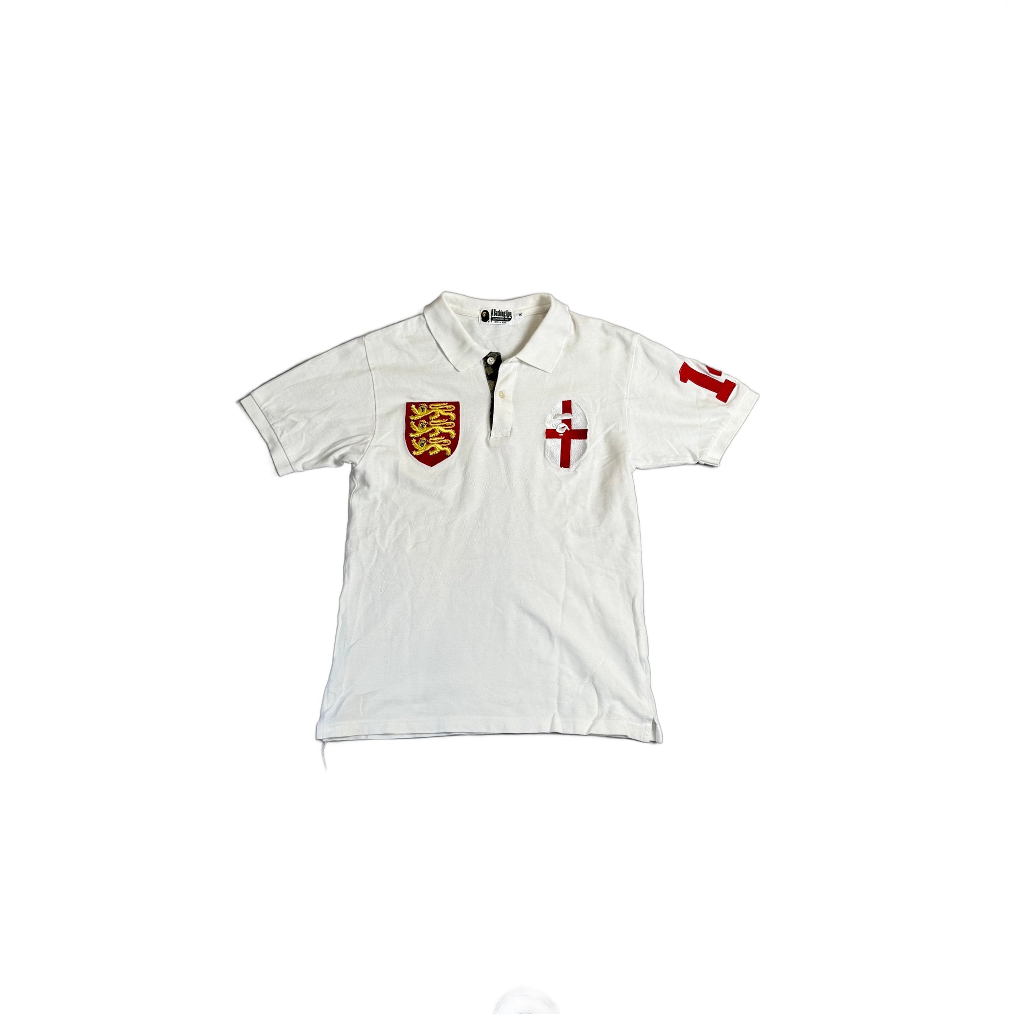 White A Bathing Ape (BAPE) Polo Shirt - M