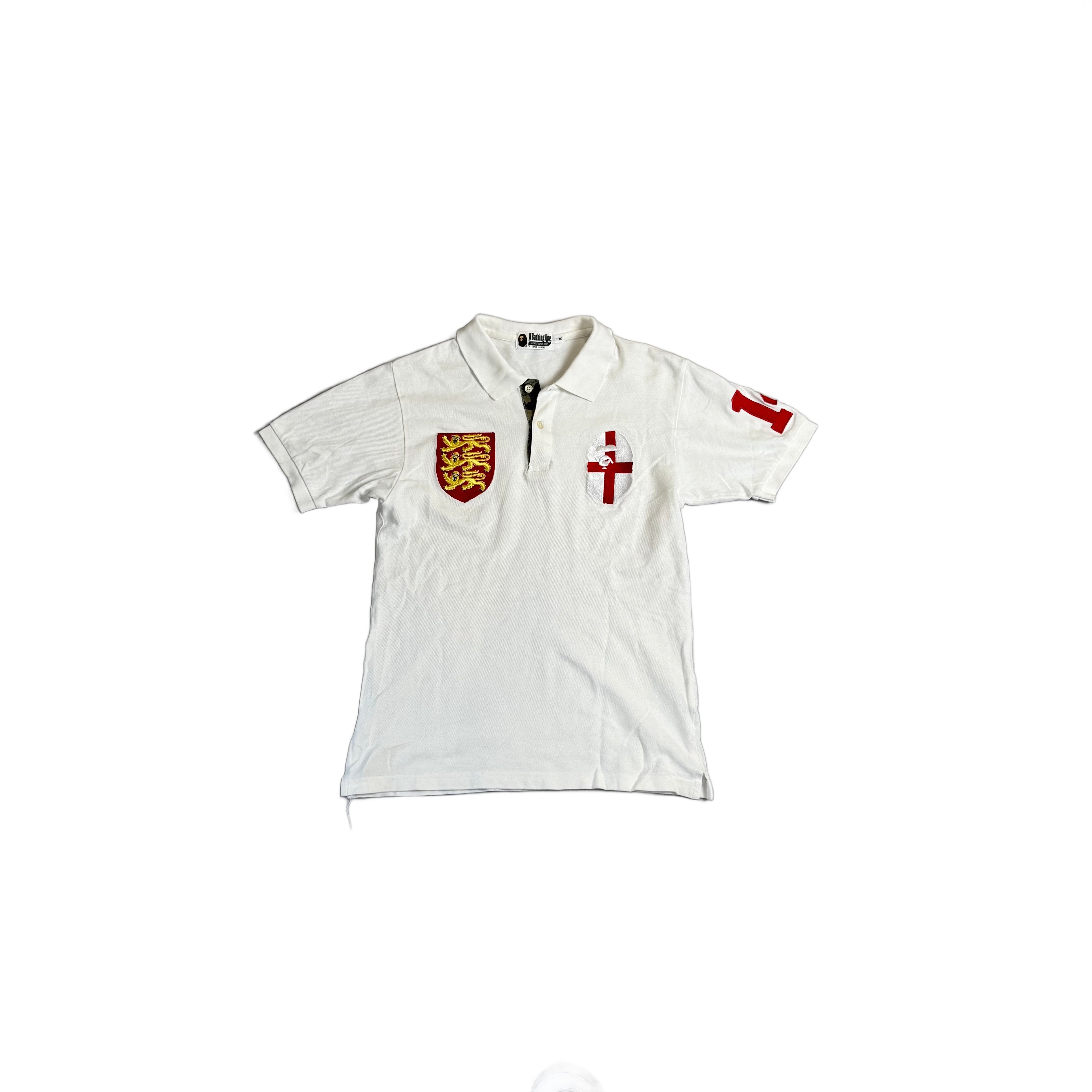 White A Bathing Ape (BAPE) Polo Shirt - M