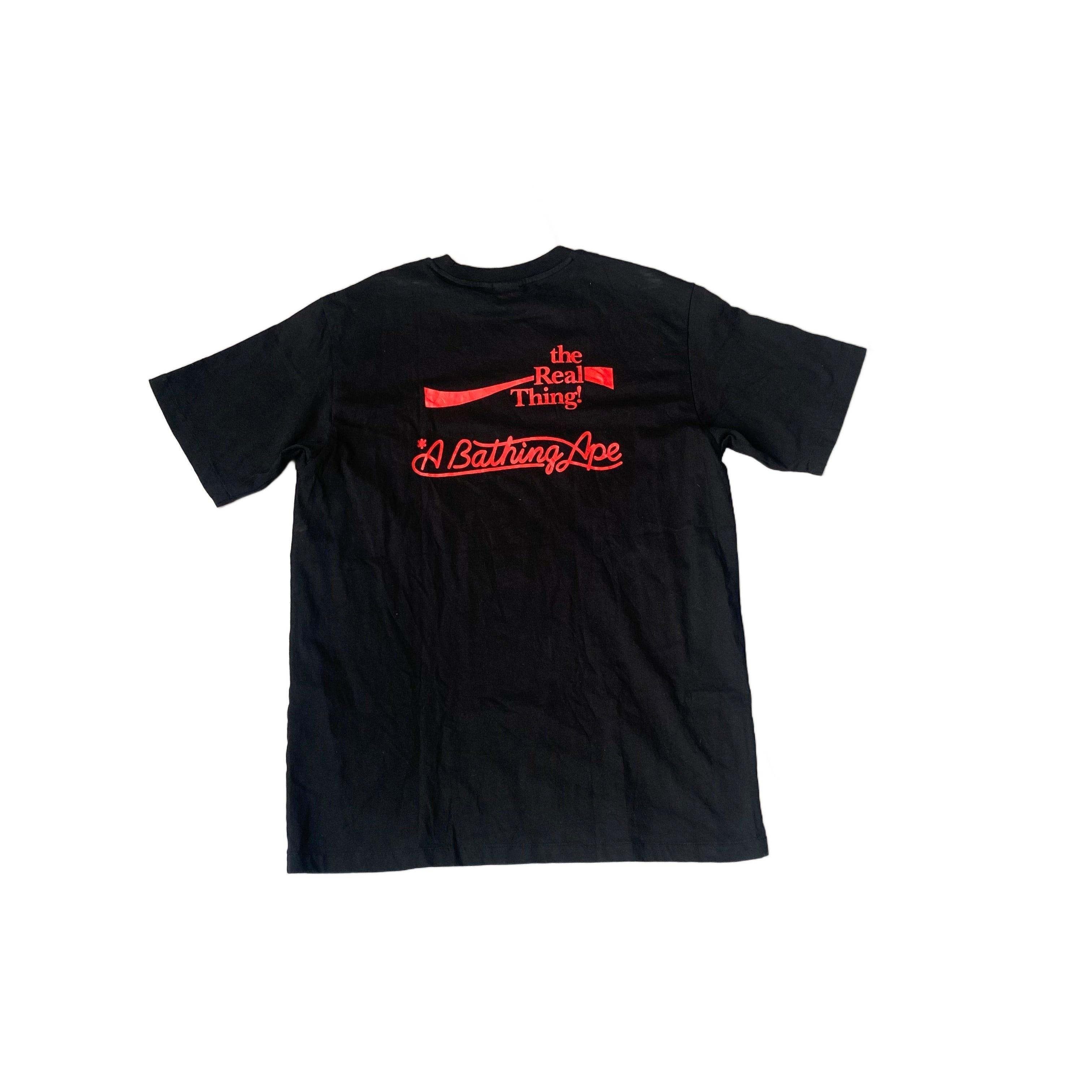 Black A Bathing Ape (BAPE) x Coca Cola Tee - L