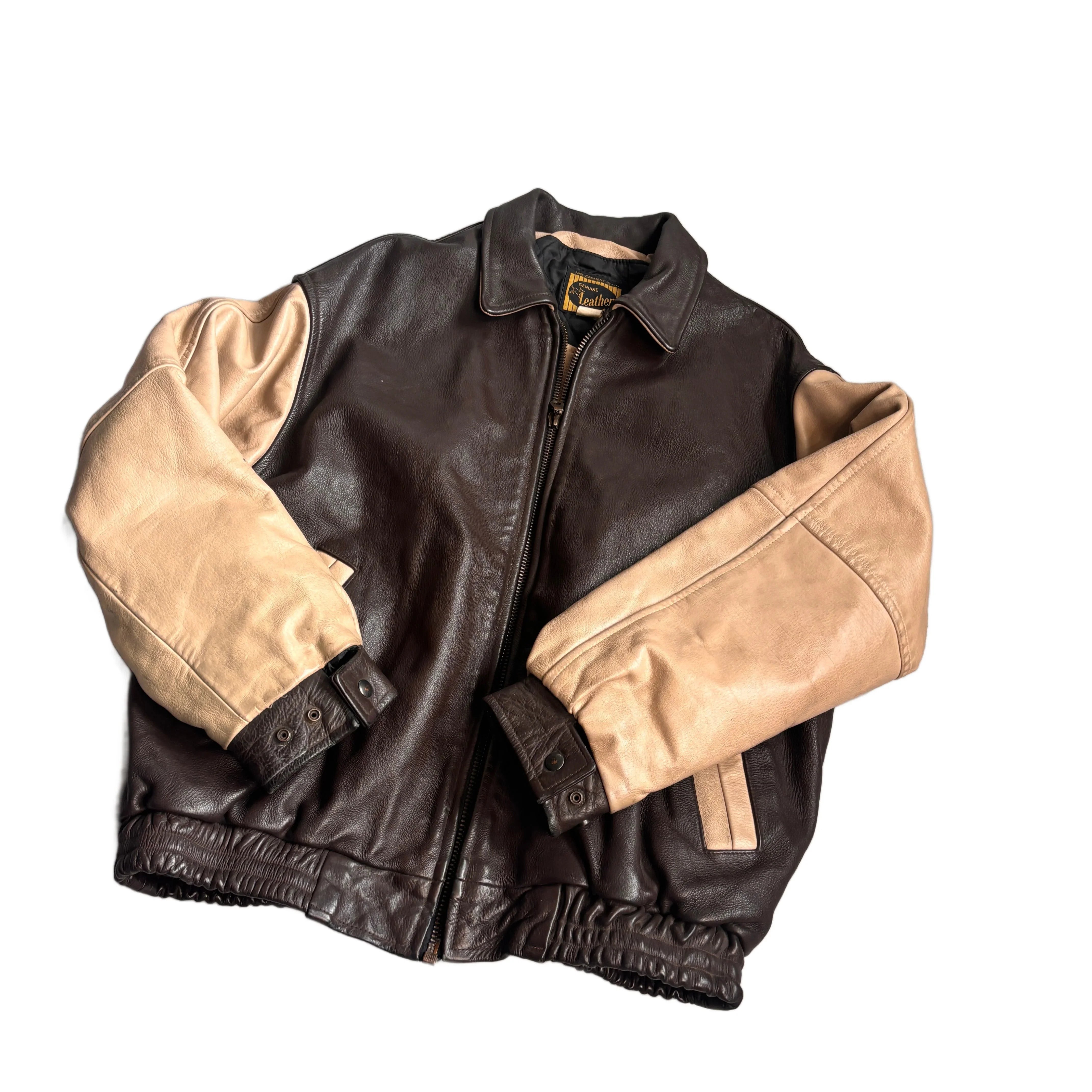 Vintage Brown Avirex Leather Jacket - XL