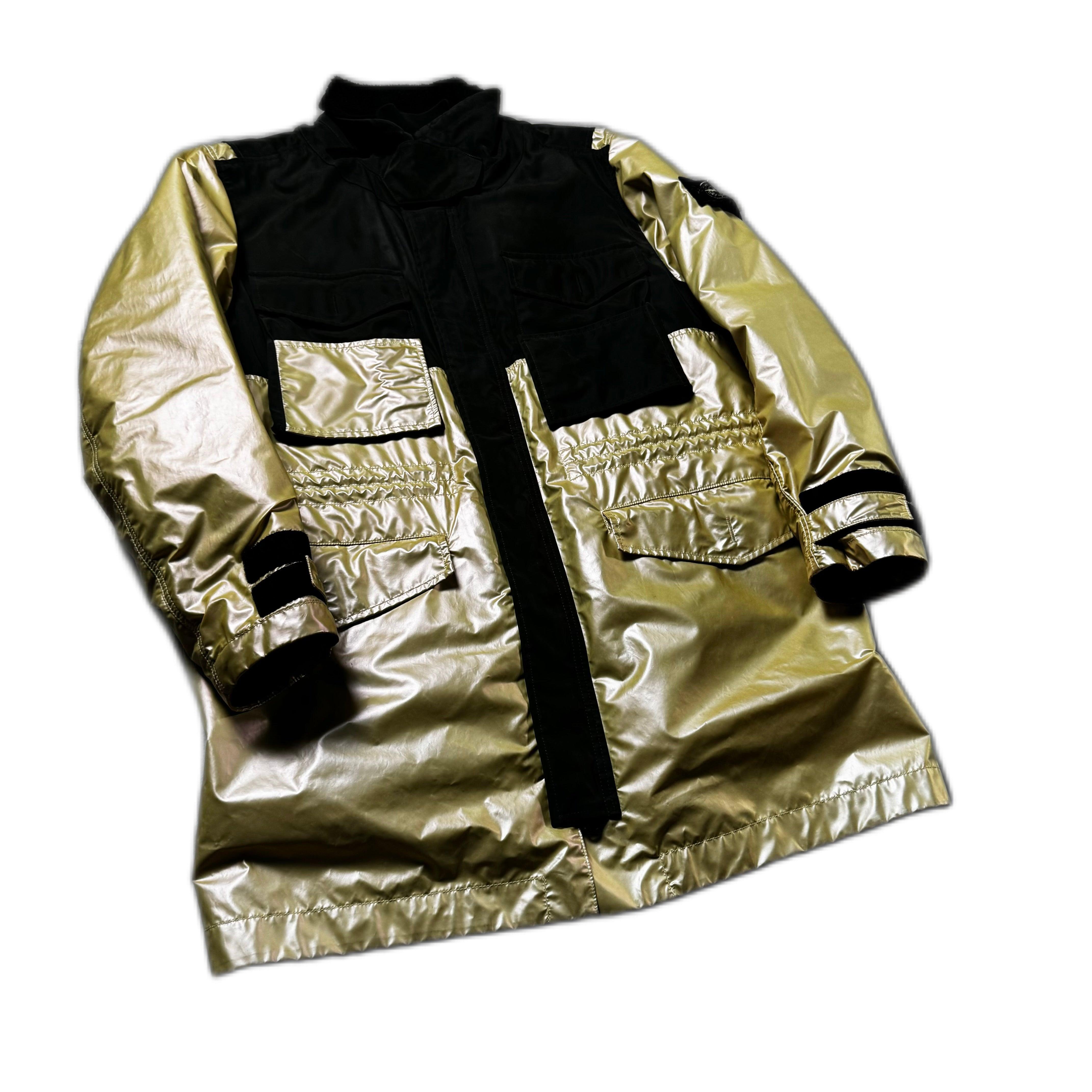 Black + Gold Stone Island Coat - XL