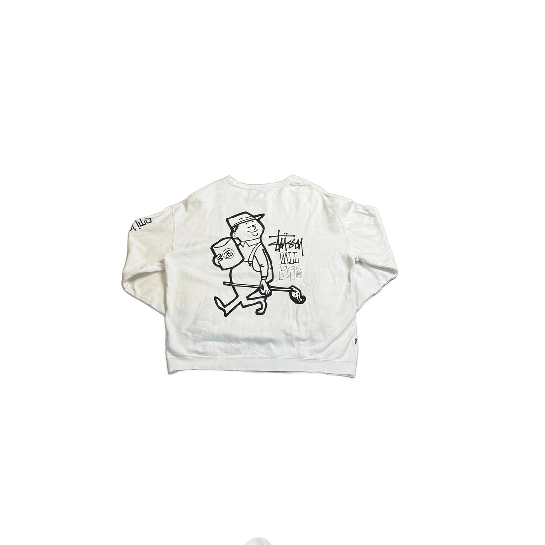 White Stussy Sweatshirt -  XXL