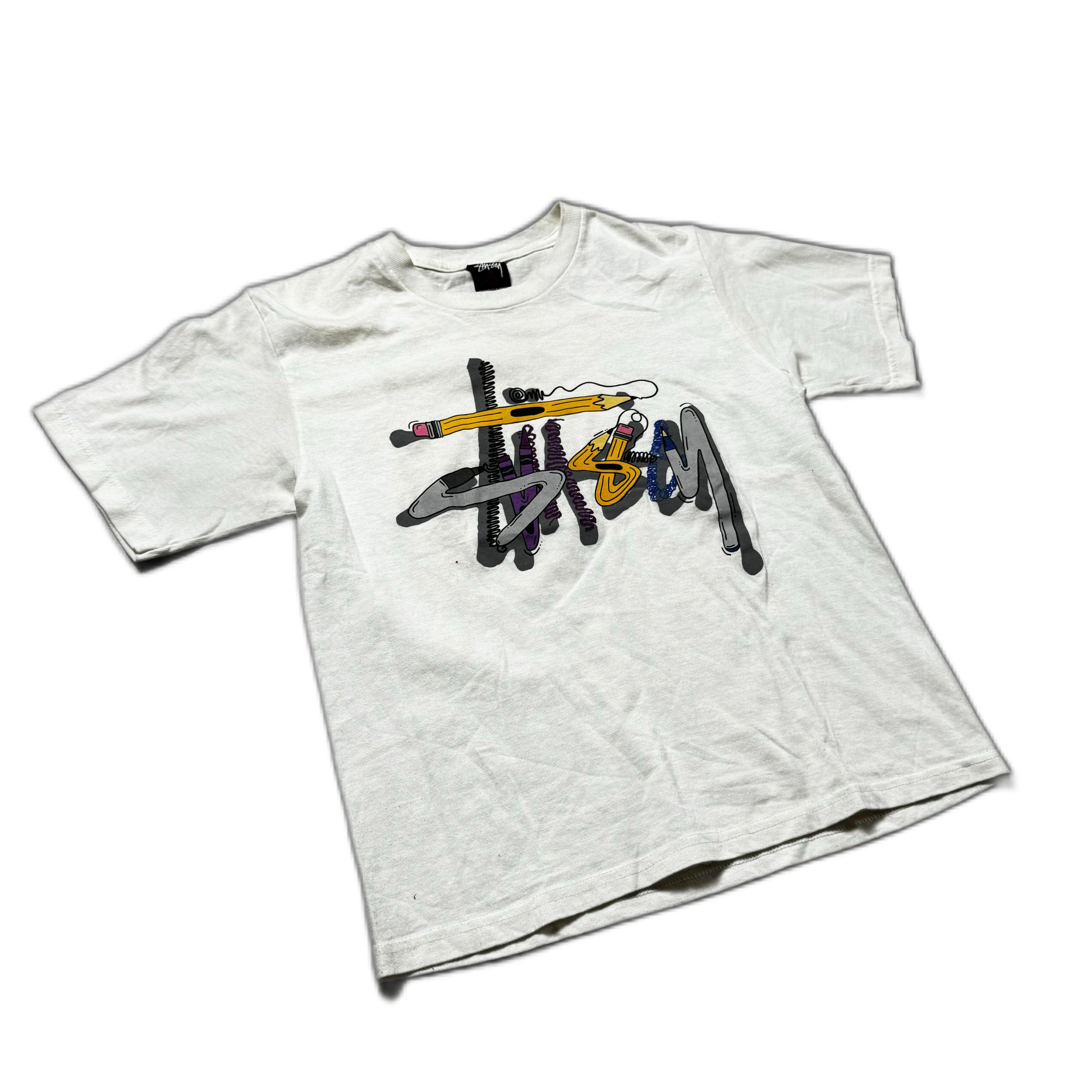 White Stussy Tee - S