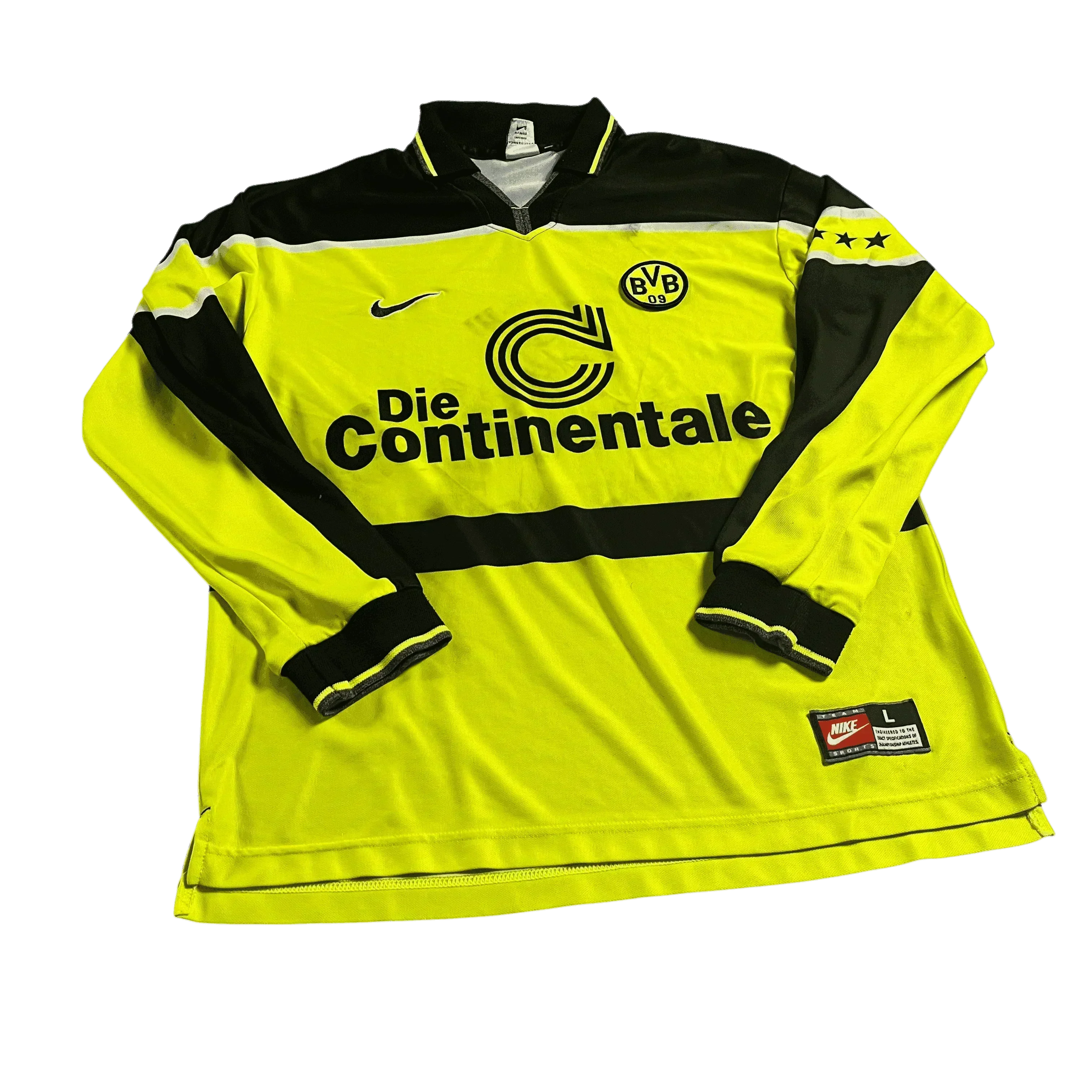 1997 - 98 Borussia Dortmund Home Long Sleeve Shirt - L