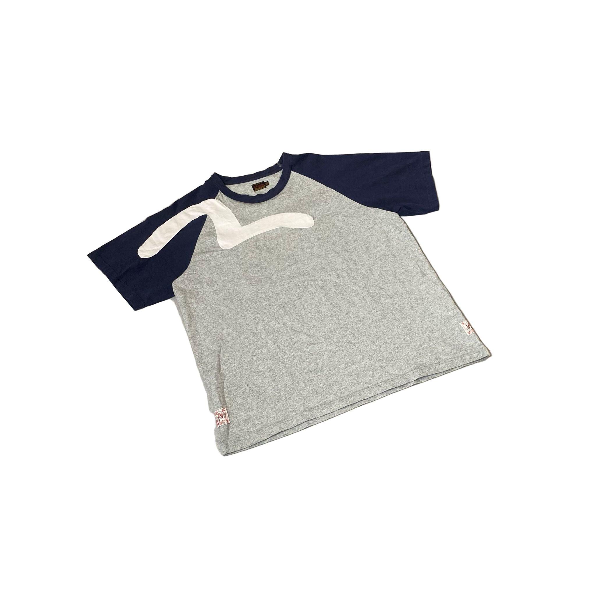 Grey + Navy Blue Evisu Tee - XXL