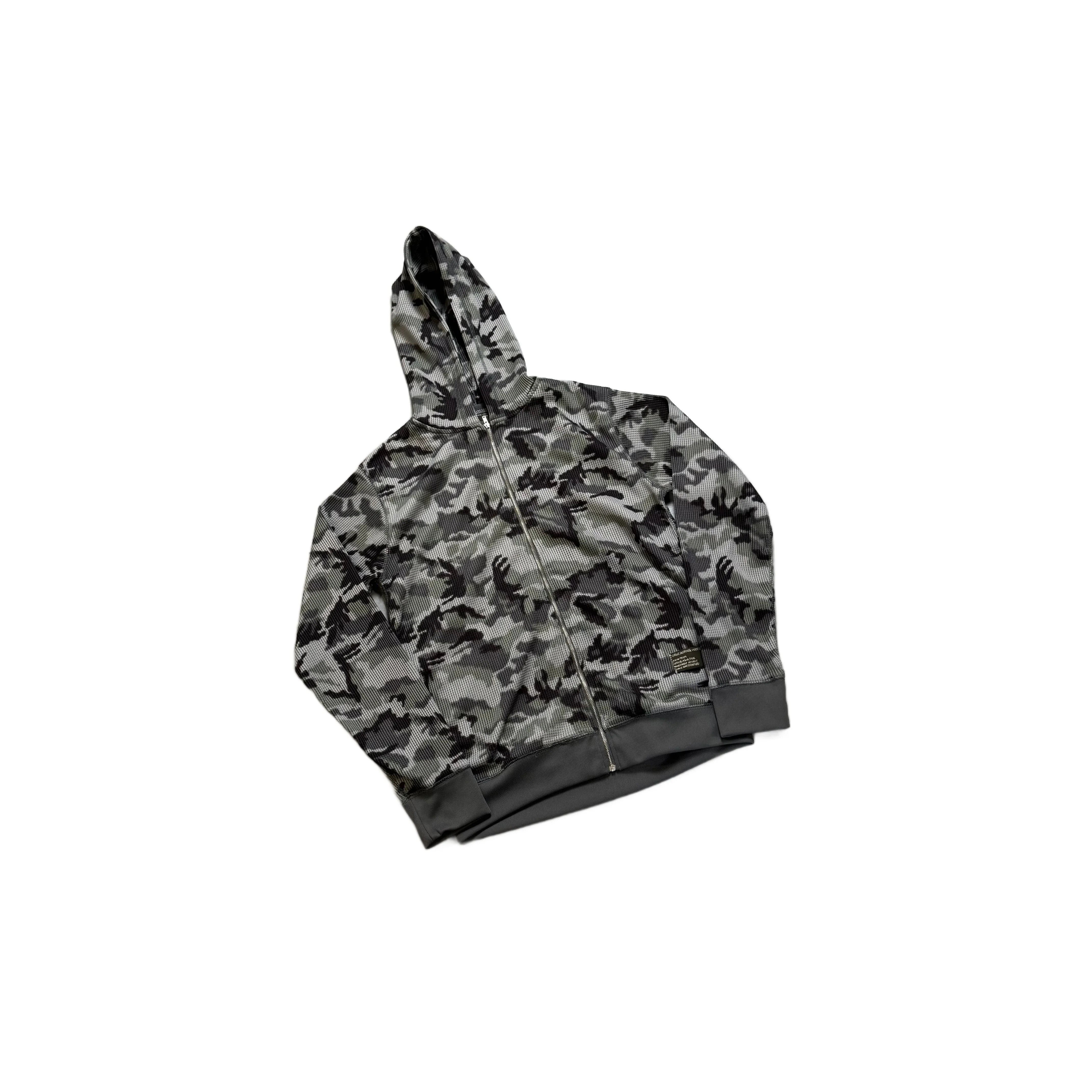 Camo Stussy Zip Up Hoodie - S