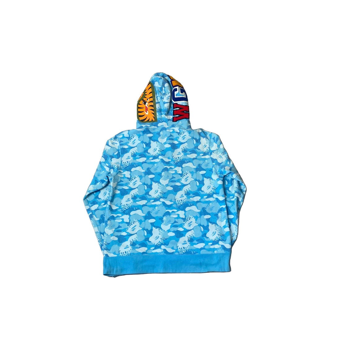 Blue Camo A Bathing Ape (BAPE) Shark Hoodie - XL