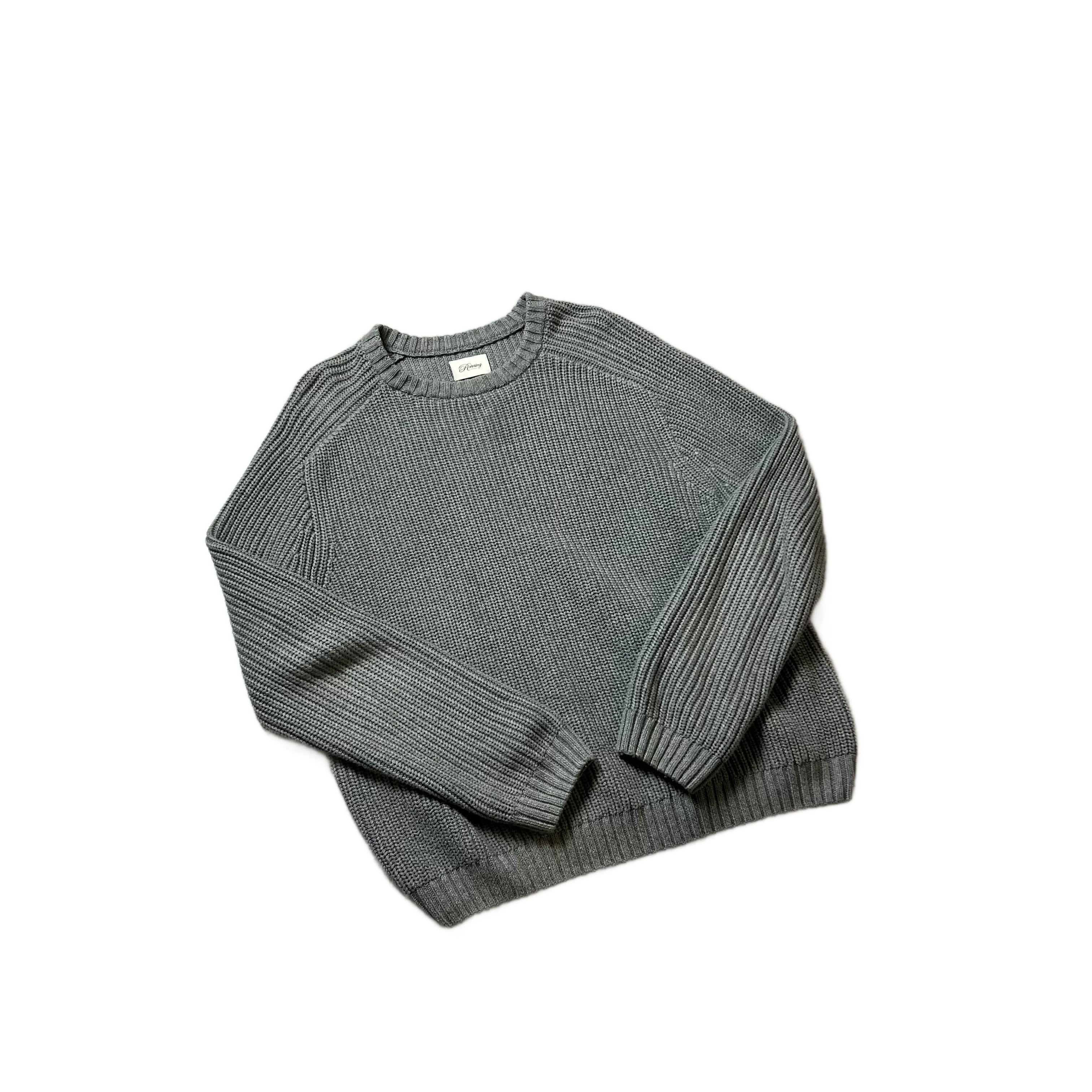 Grey Ronning Knitted Sweatshirt - L