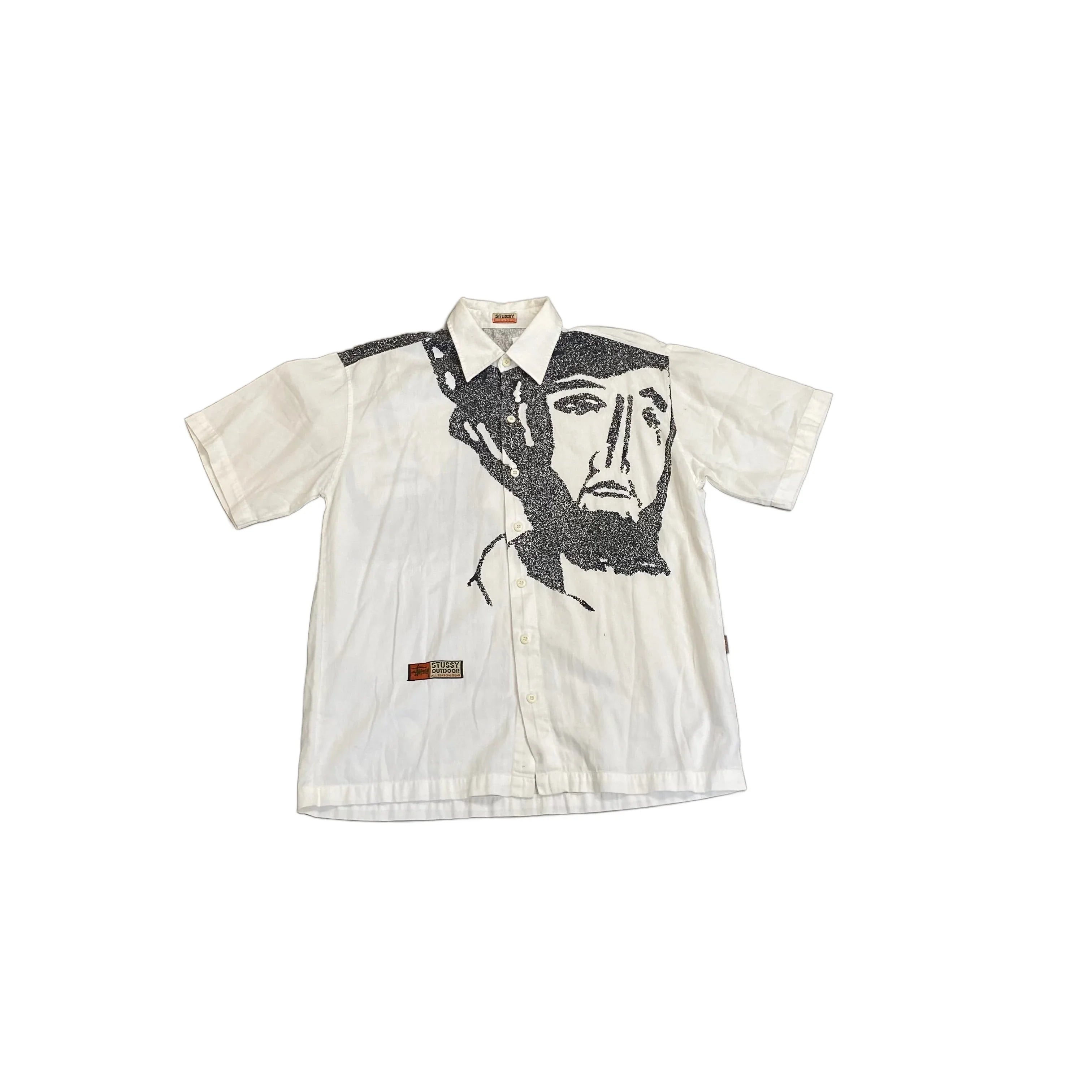 White Stussy Shirt - L