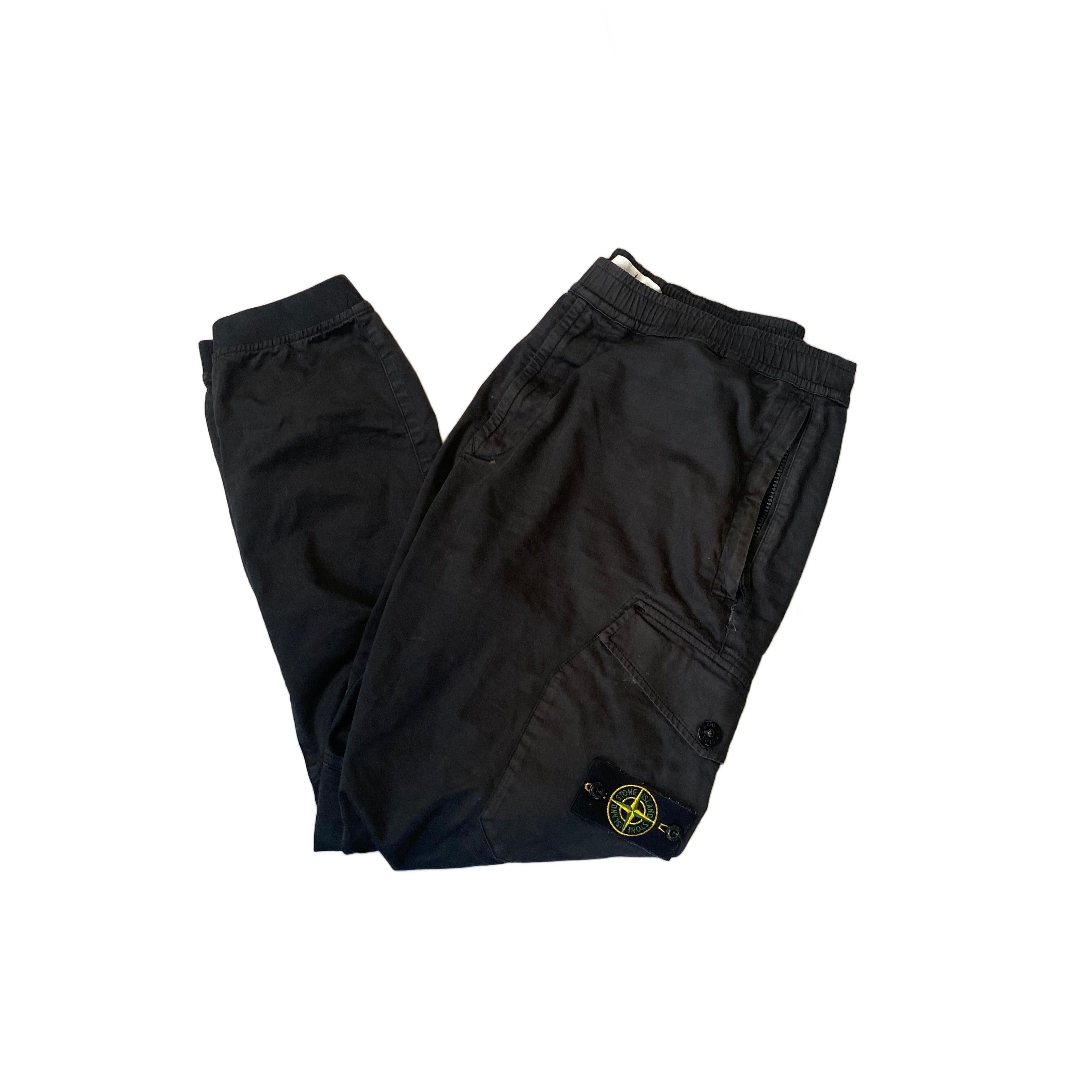 Black Stone Island Cargos - W36