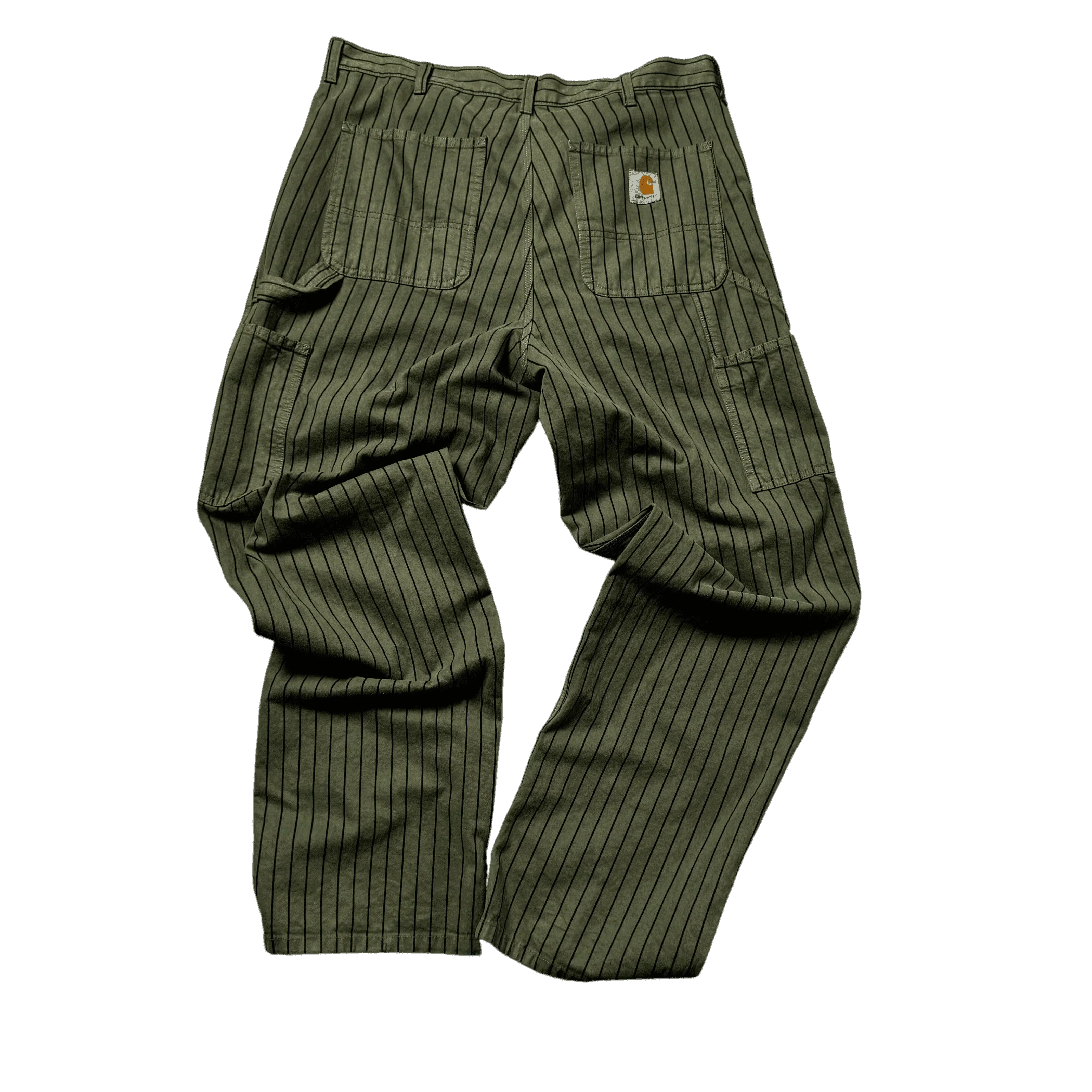 Green Carhartt Pinstripe Bottoms -34 x 32