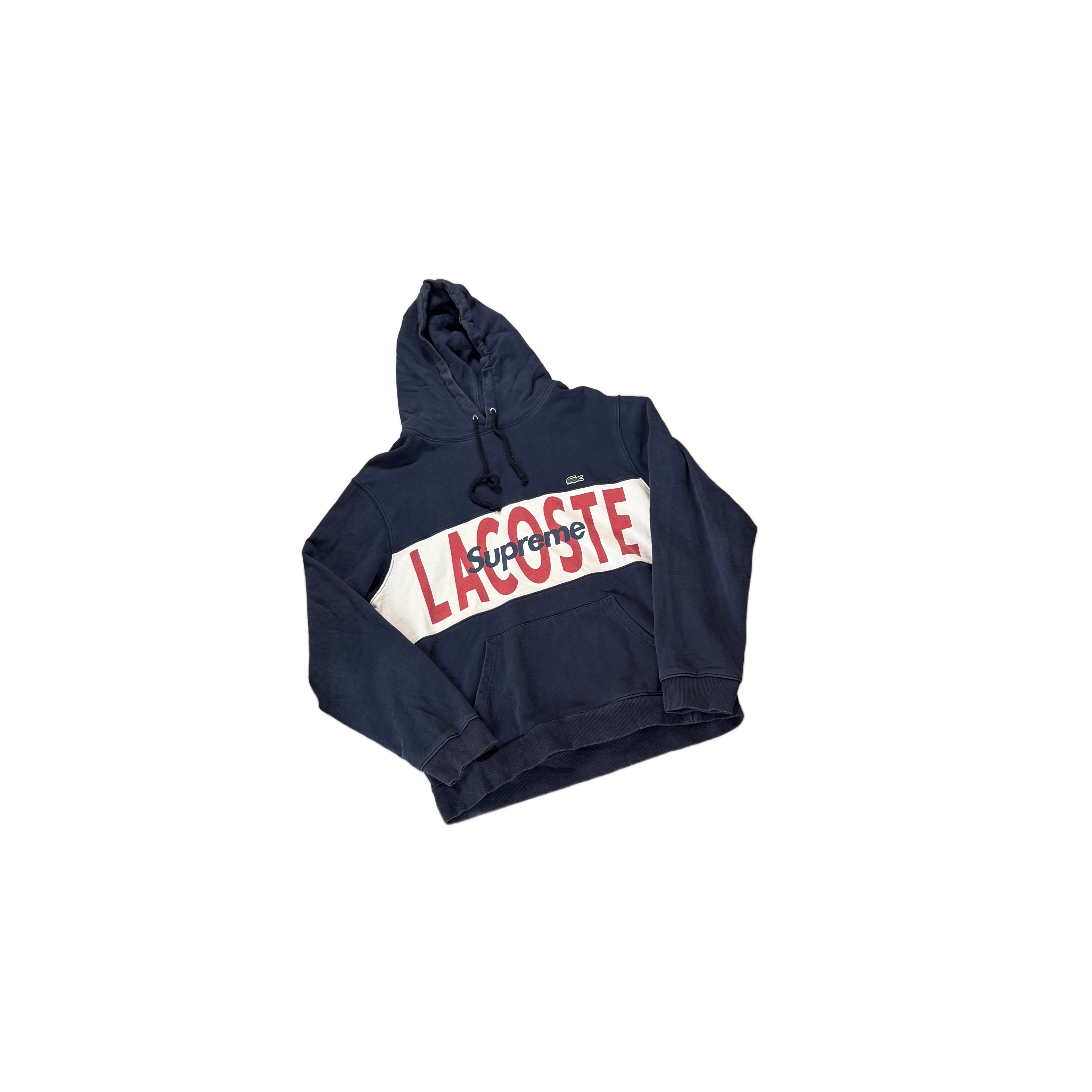 Navy Blue Supreme x Lacoste Hoodie - XL