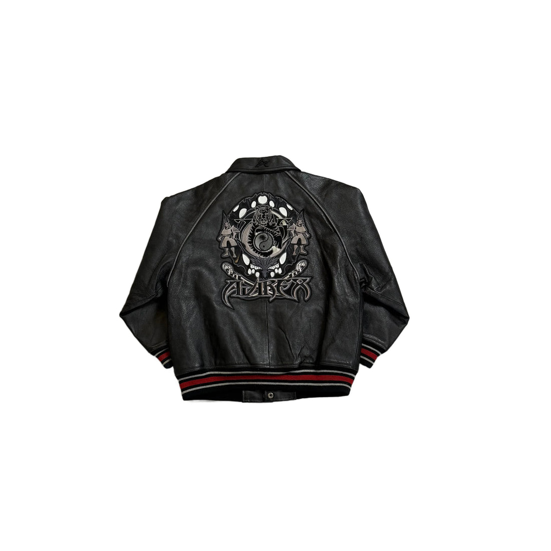 Black Avirex Leather Jacket - XS