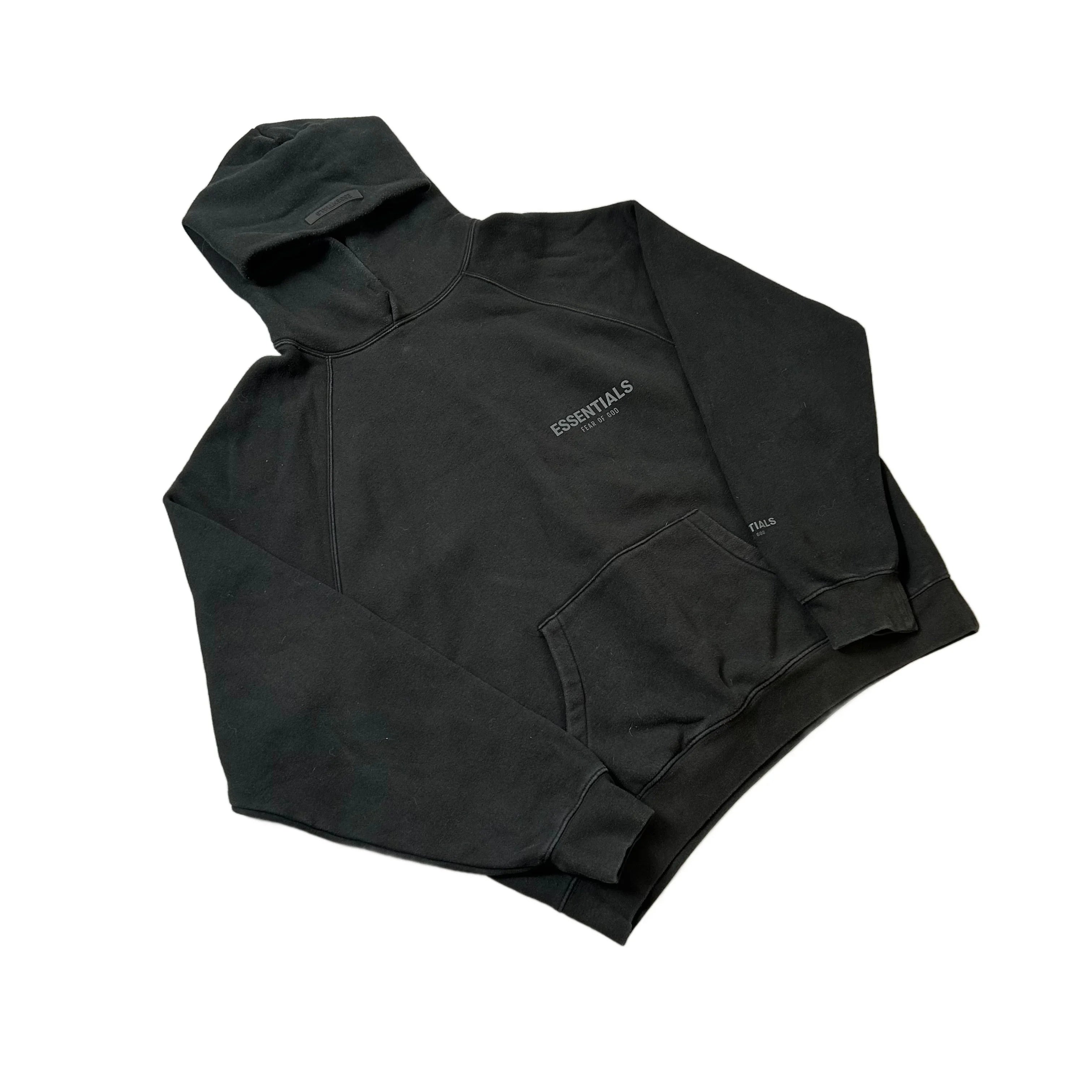 Black Fear of God Essentials Hoodie - S