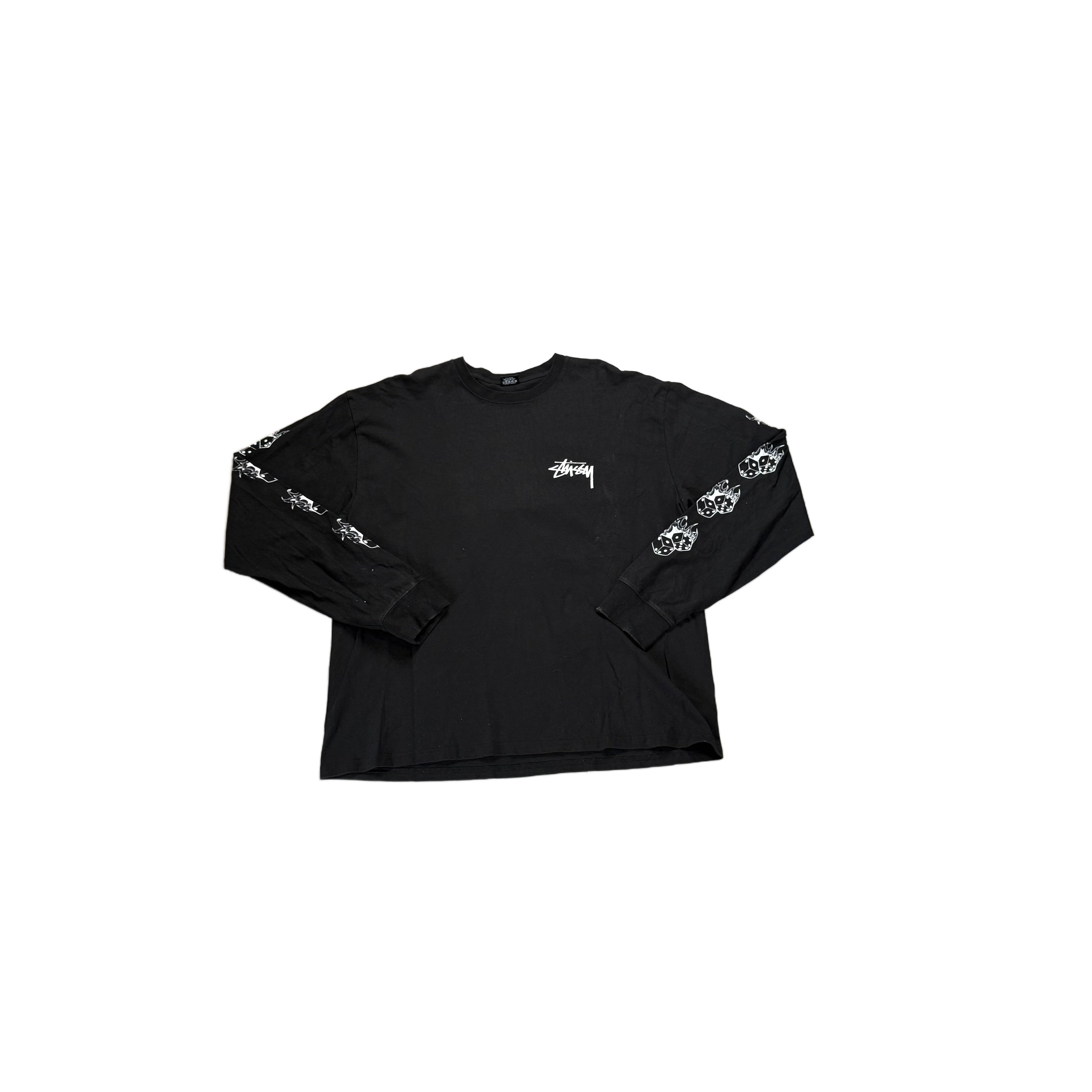 Black Stussy Long Sleeve Tee - XL