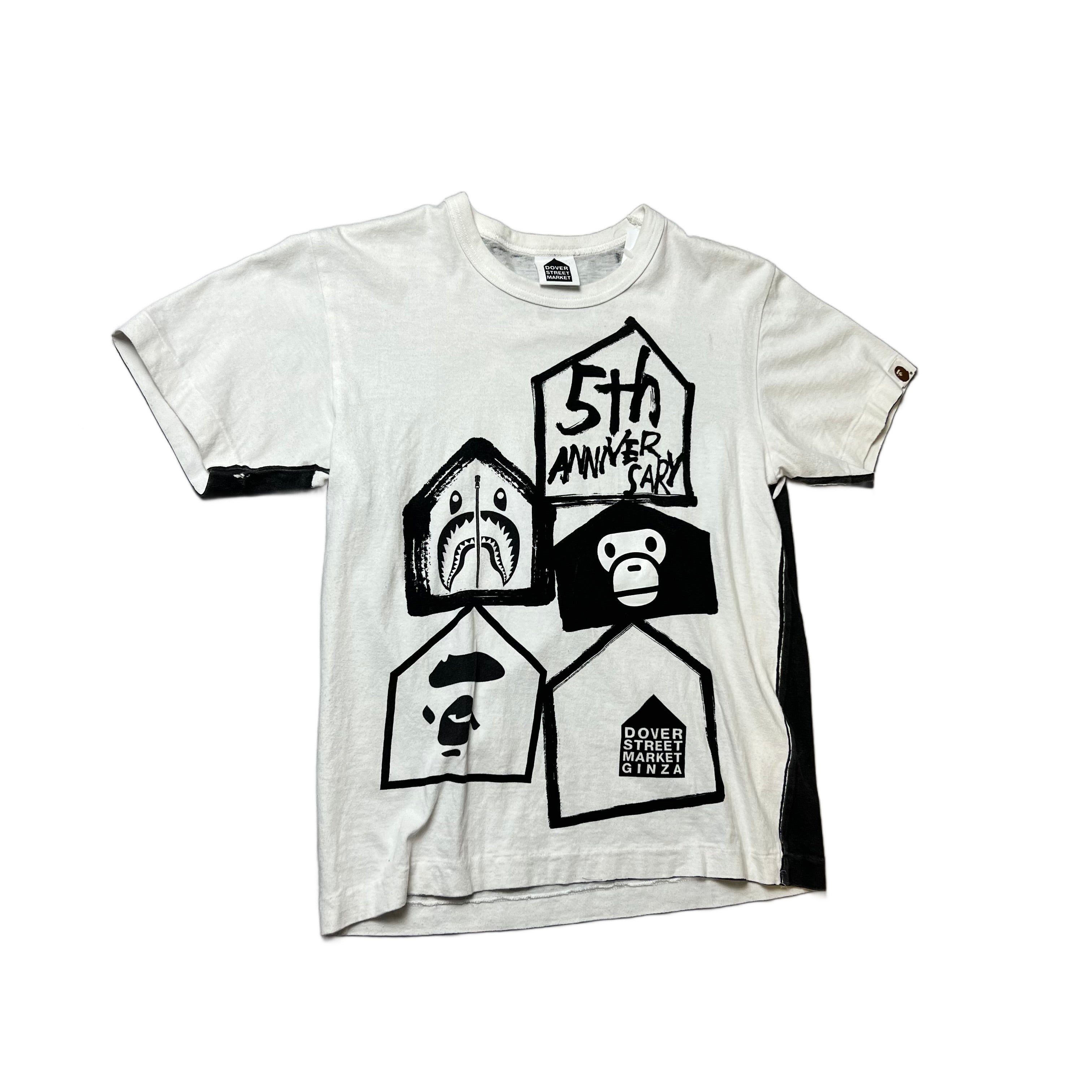 White + Black A Bathing Ape (BAPE) x DSM Tee - S
