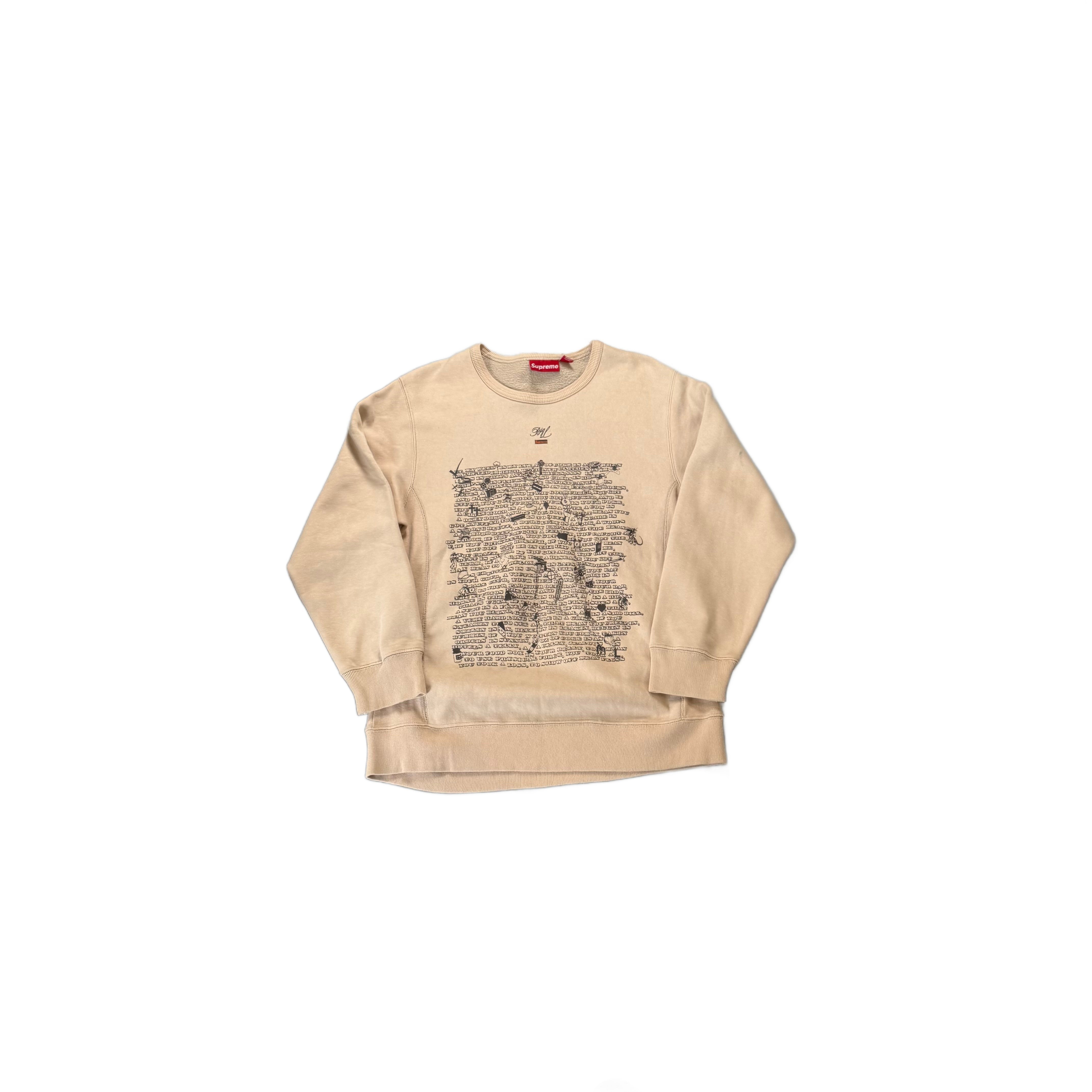 Cream Supreme Sweatshirt - L